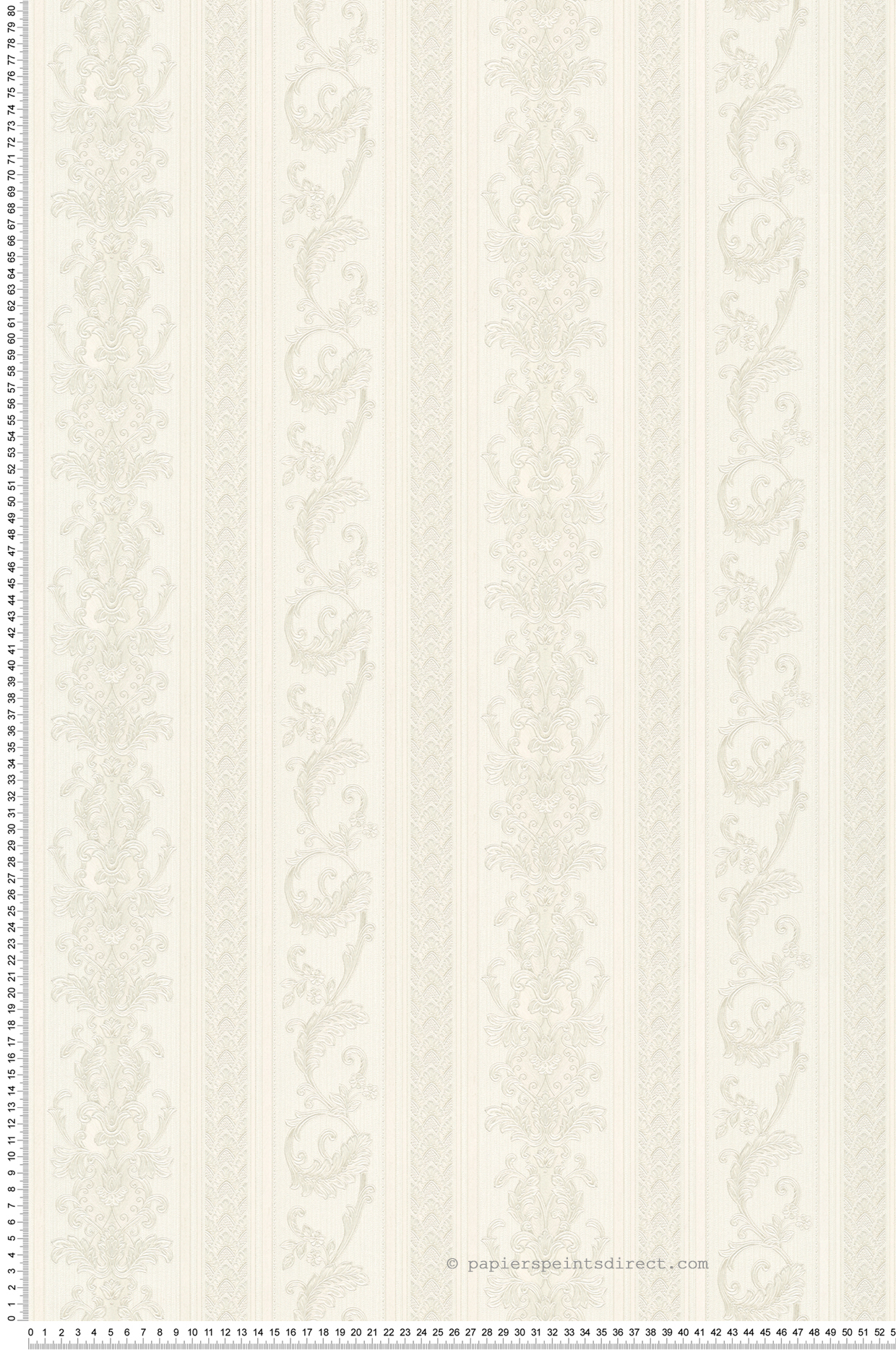 Papier peint Rayures Baroque blanc - Concerto 3 d'AS Création | Réf. SP14923