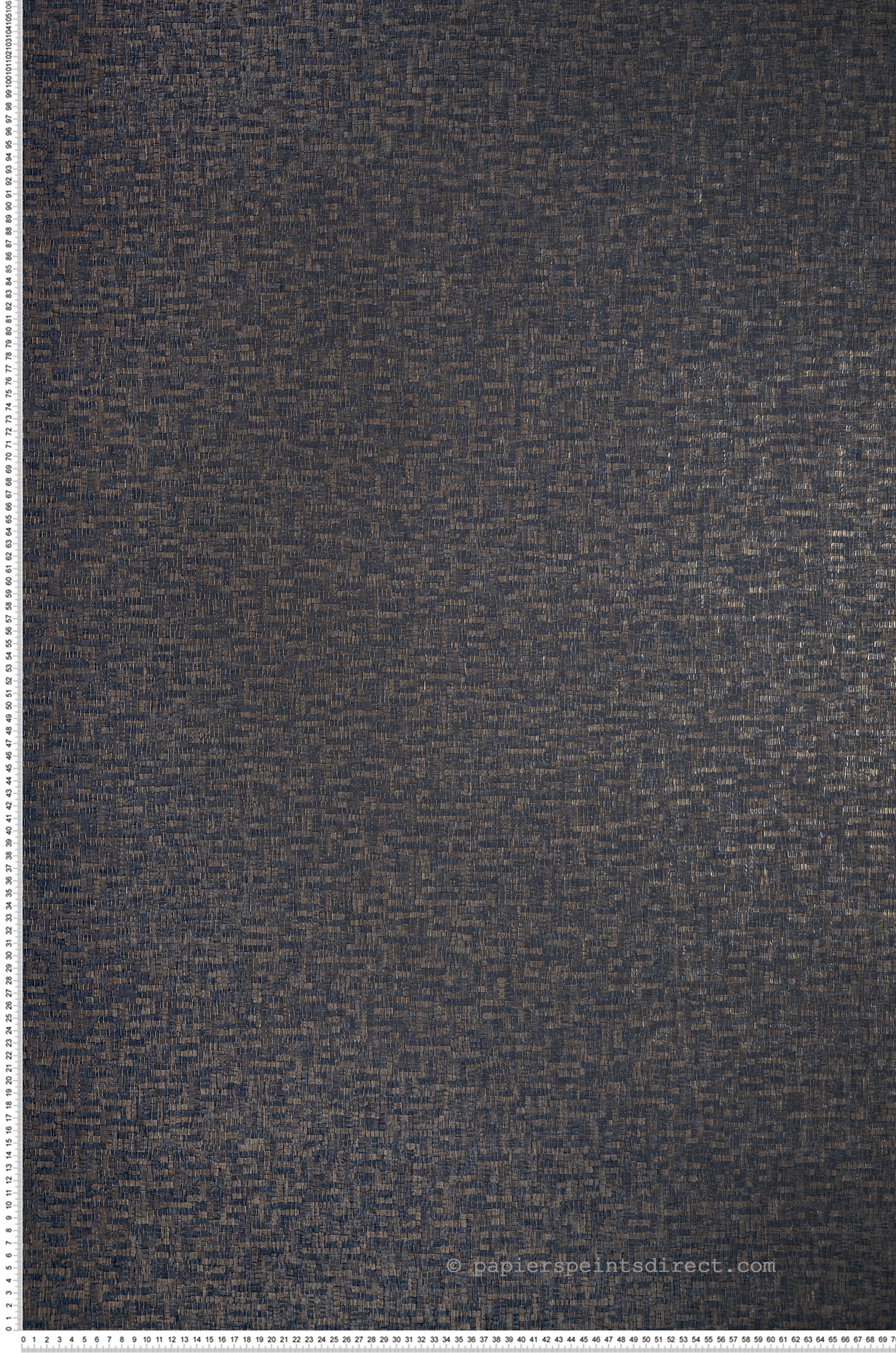 Papier peint Tissage Tessela marine doré - Métal de Casamance | Réf. CAS-75043680