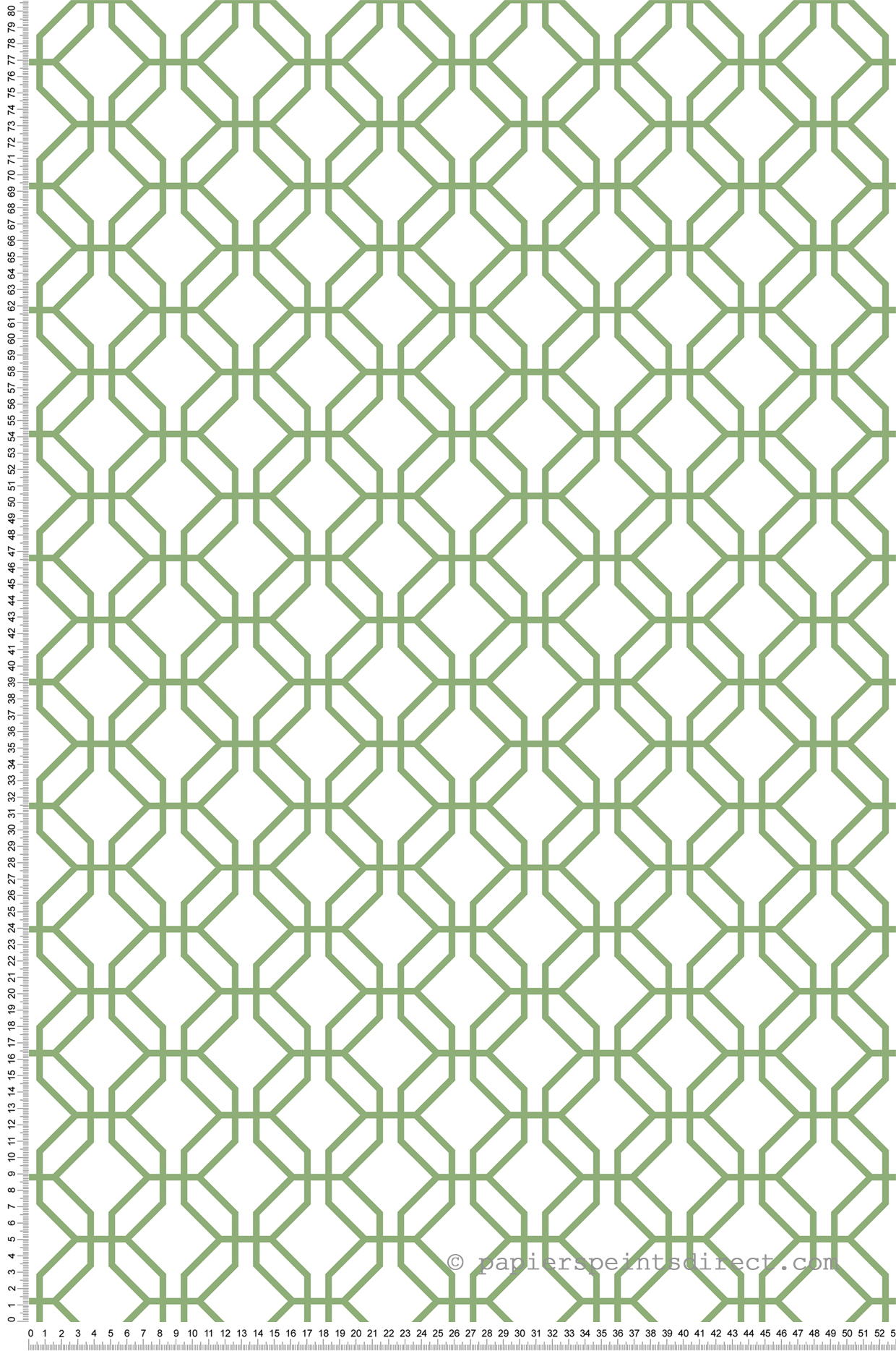Papier peint Claustra Hexagone vert - Jardin Secret de Lutèce | Réf. LTC-G78528