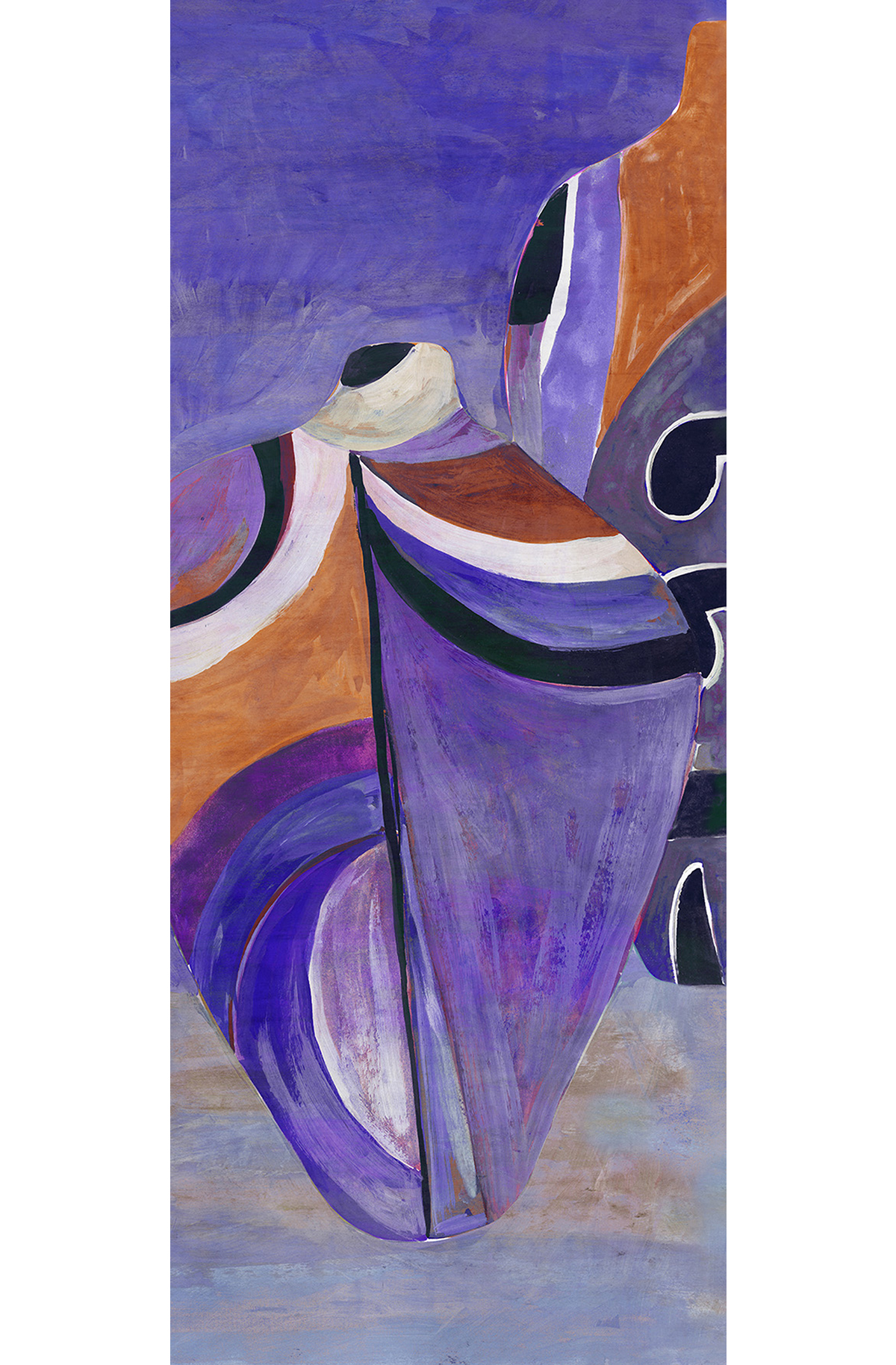 Papier peint panoramique Vase Hiva violet - D H260 - Terra de Masureel | Réf. MAS-DG4HIV1044-260