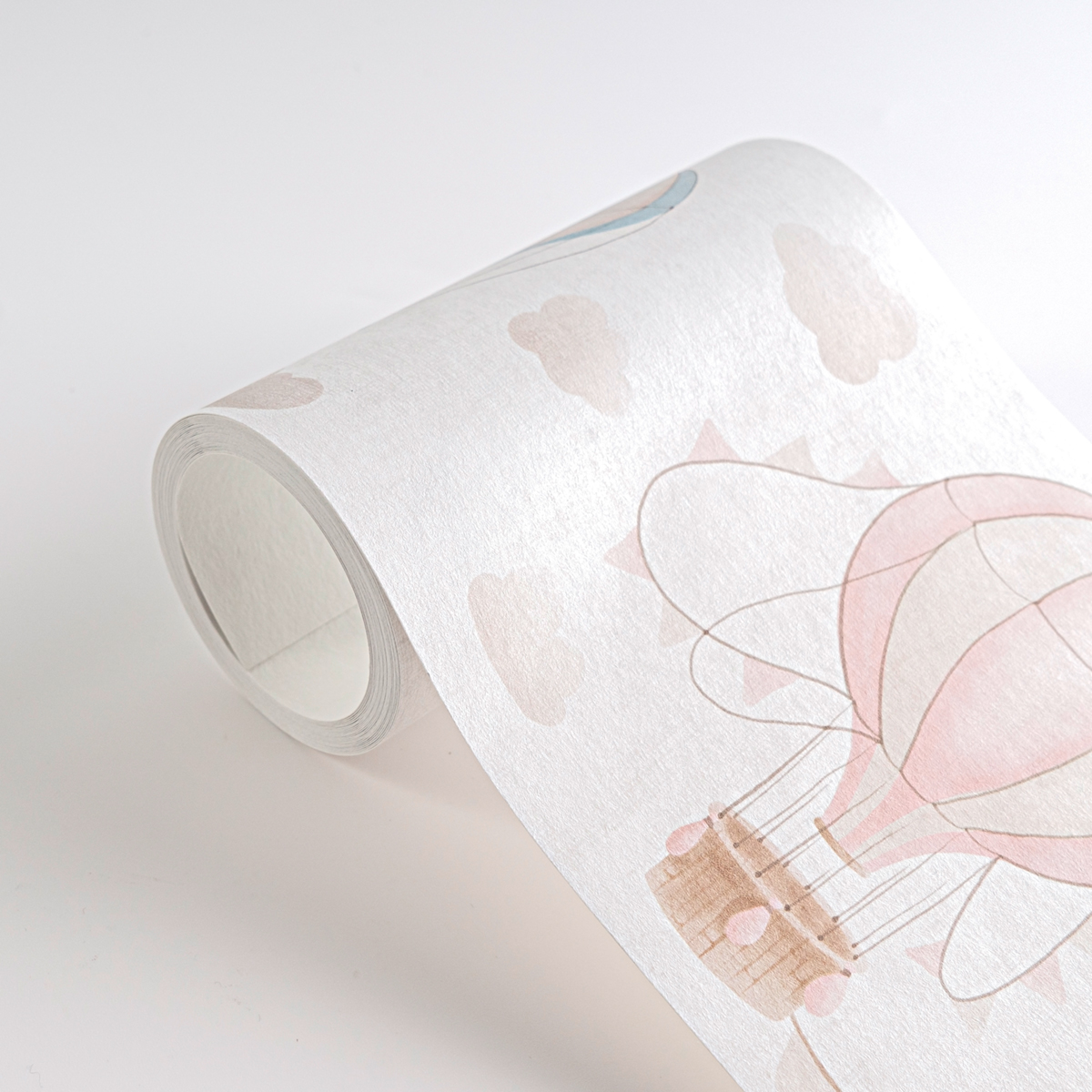 Frise enfant Montgolfière Nuage bleu rose - Lilly & Luis d'A.S. Création AMB7 | Réf. AS-771351