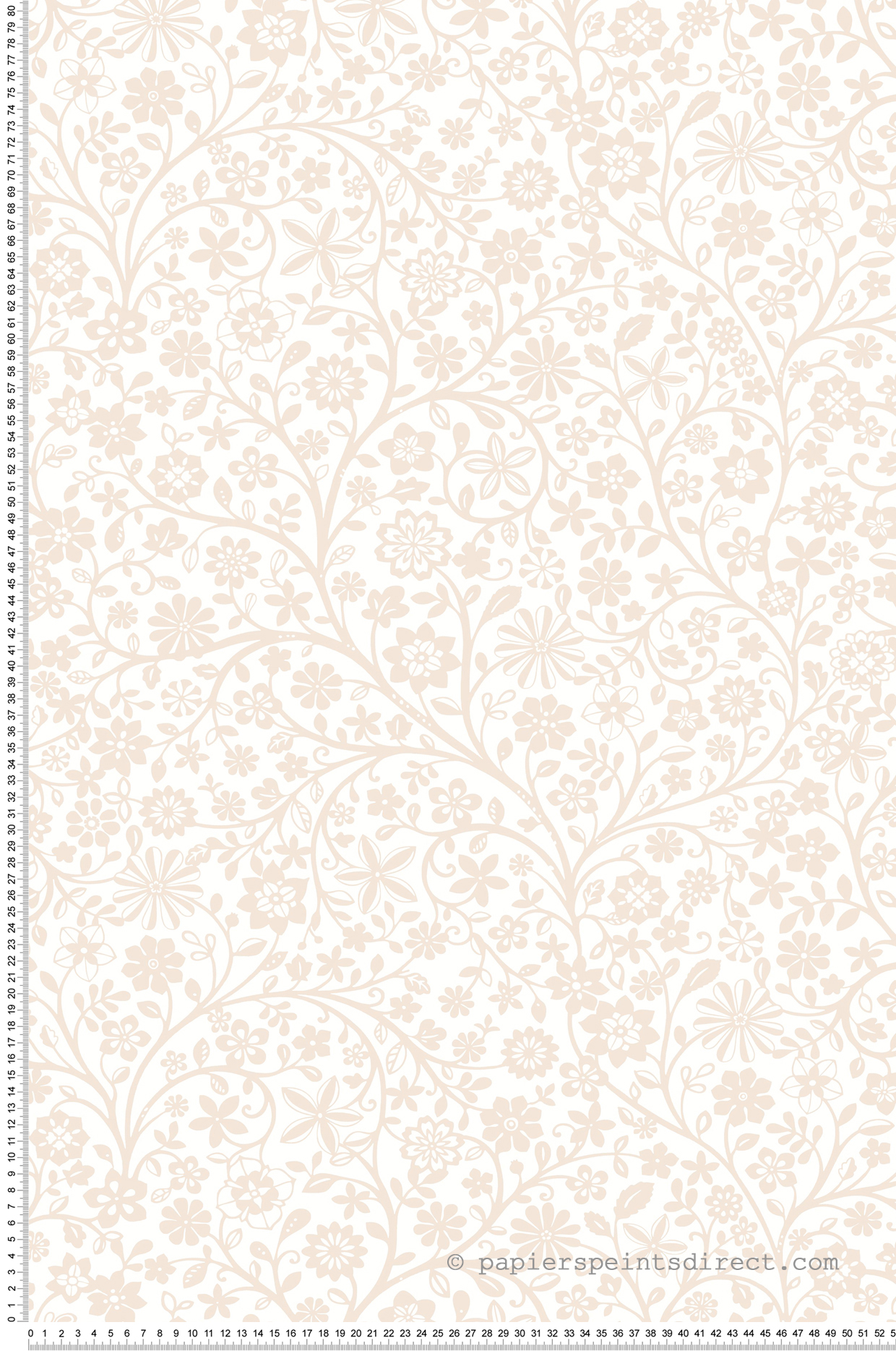 Papier peint Fleur Graphique Poetic Flowers rose blush - Once Upon A Time 2 de Casadéco | Réf. OUTD200834224