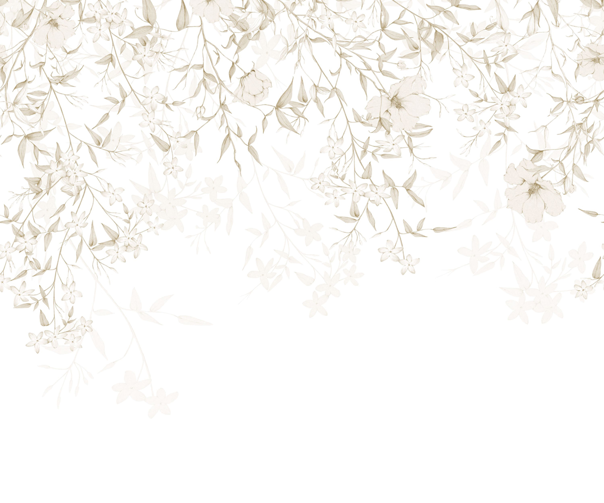 Papier peint panoramique Fleuri Flore Enchantée S naturel 300X250 - Wonderwalls 2 de Casadéco | Réf. WDWD200191307