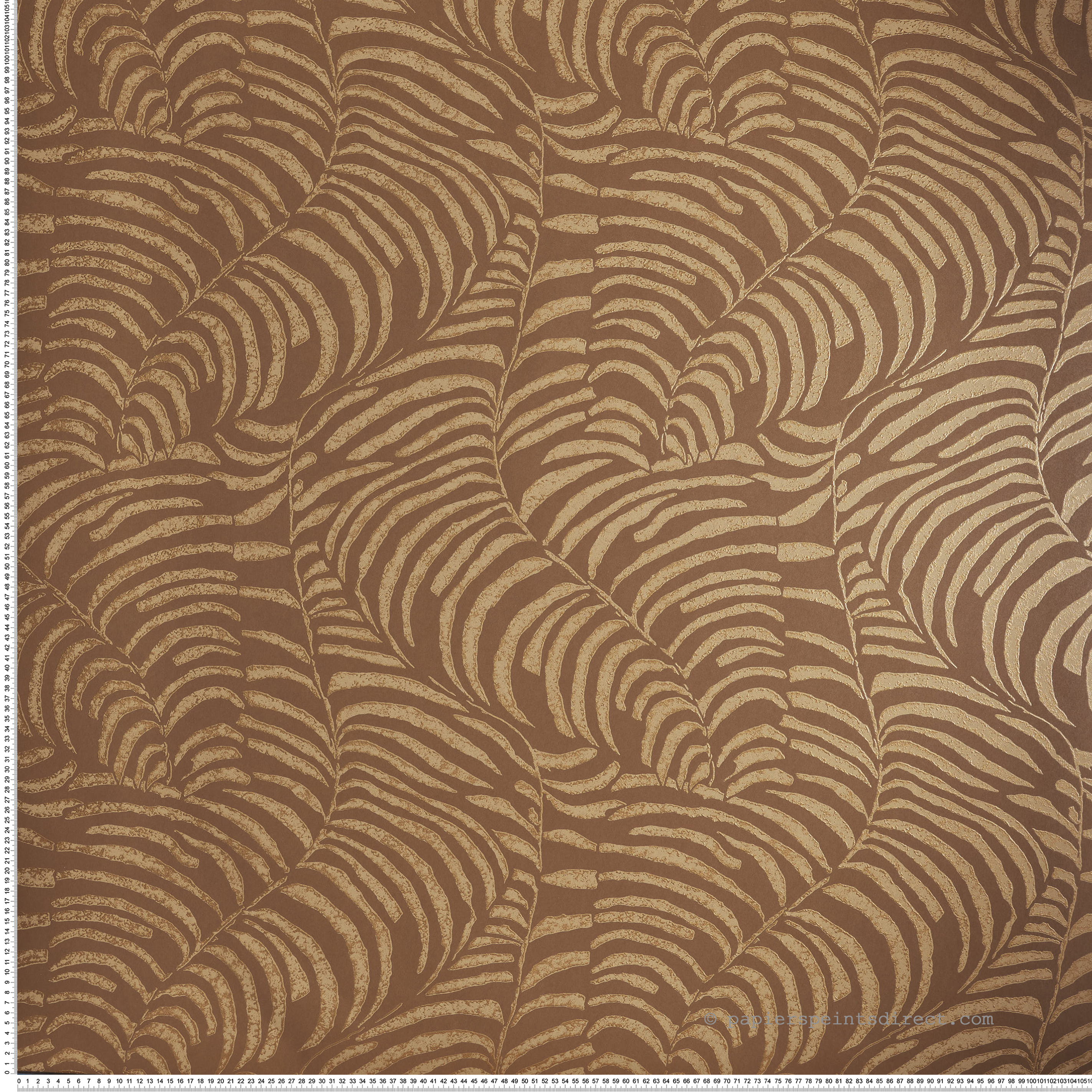 Papier peint Feuille Ethnique Nobile camel mordoré - Jardin Félicia de Casamance | Réf. CAS-76591834