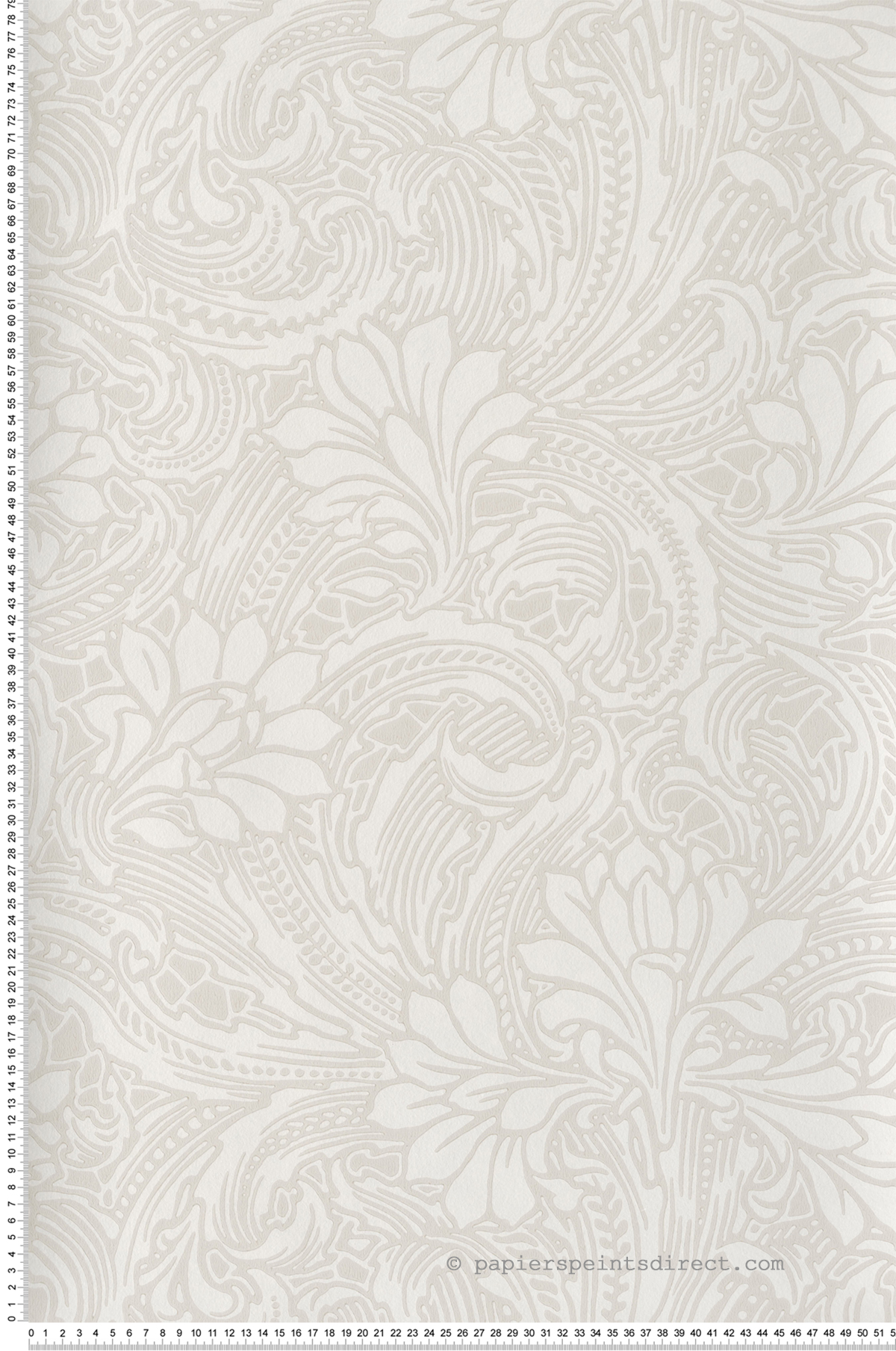 Papier peint Fleur Baroque Eden beige - V&A Decorative Papers d'Initiales | Réf. INI-31117301
