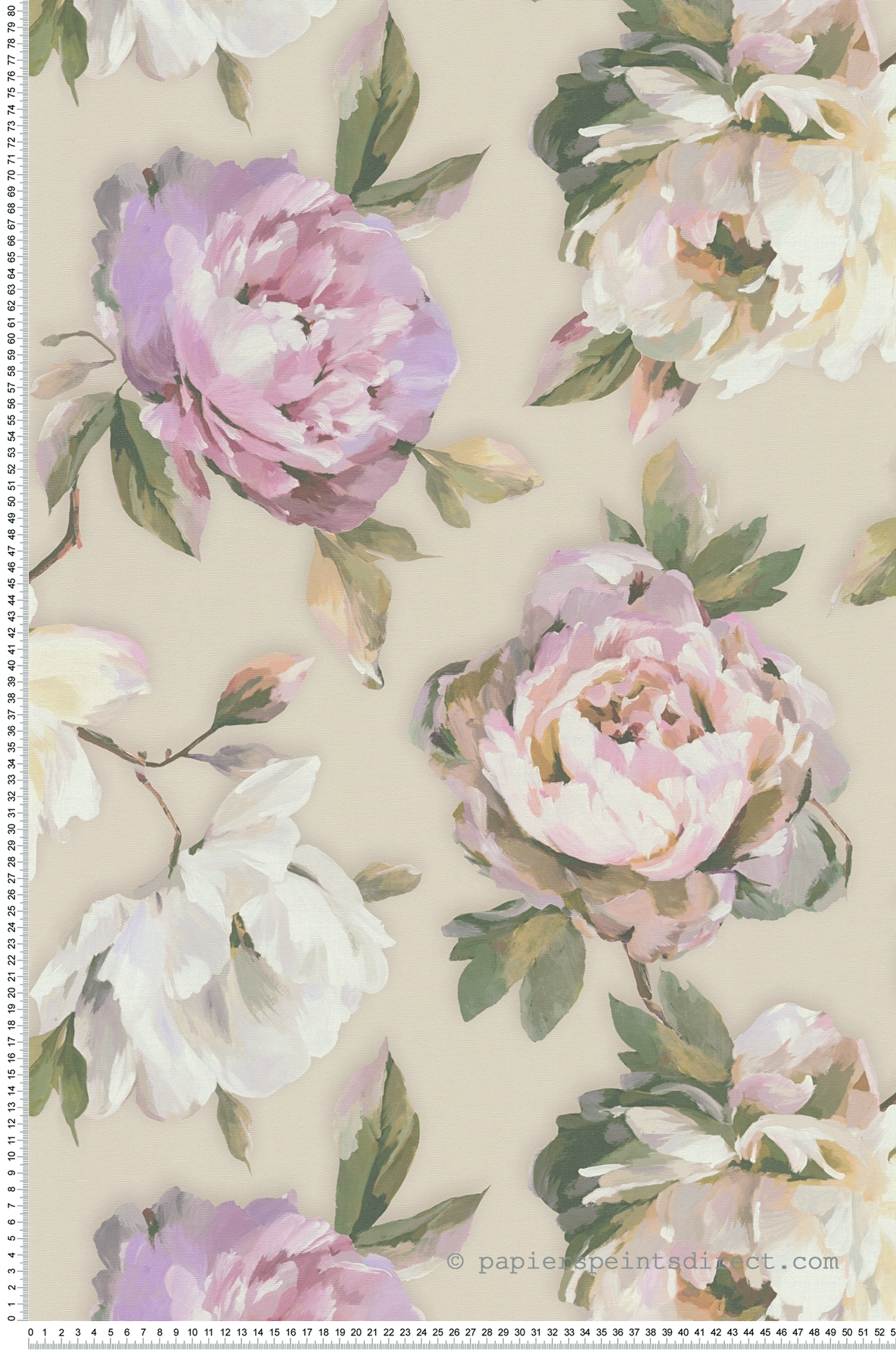 Papier peint Grosses Pivoines vert lilas - Pintwalls 2 d'A.S. Création | Réf. AS-396081