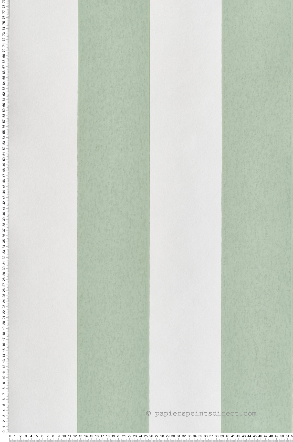 Papier peint Rayure Broad Stripe Pea Green - Storybook Papers de Little Greene | Réf. 0231BSPEAGR