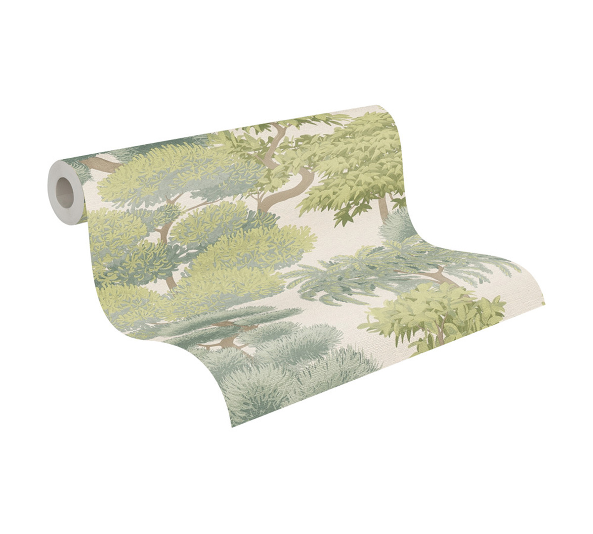 Papier peint Arbre Forêt Pinede céladon vert - Cuba 2 d'A.S. Création AMB4 | Réf. AS-791613