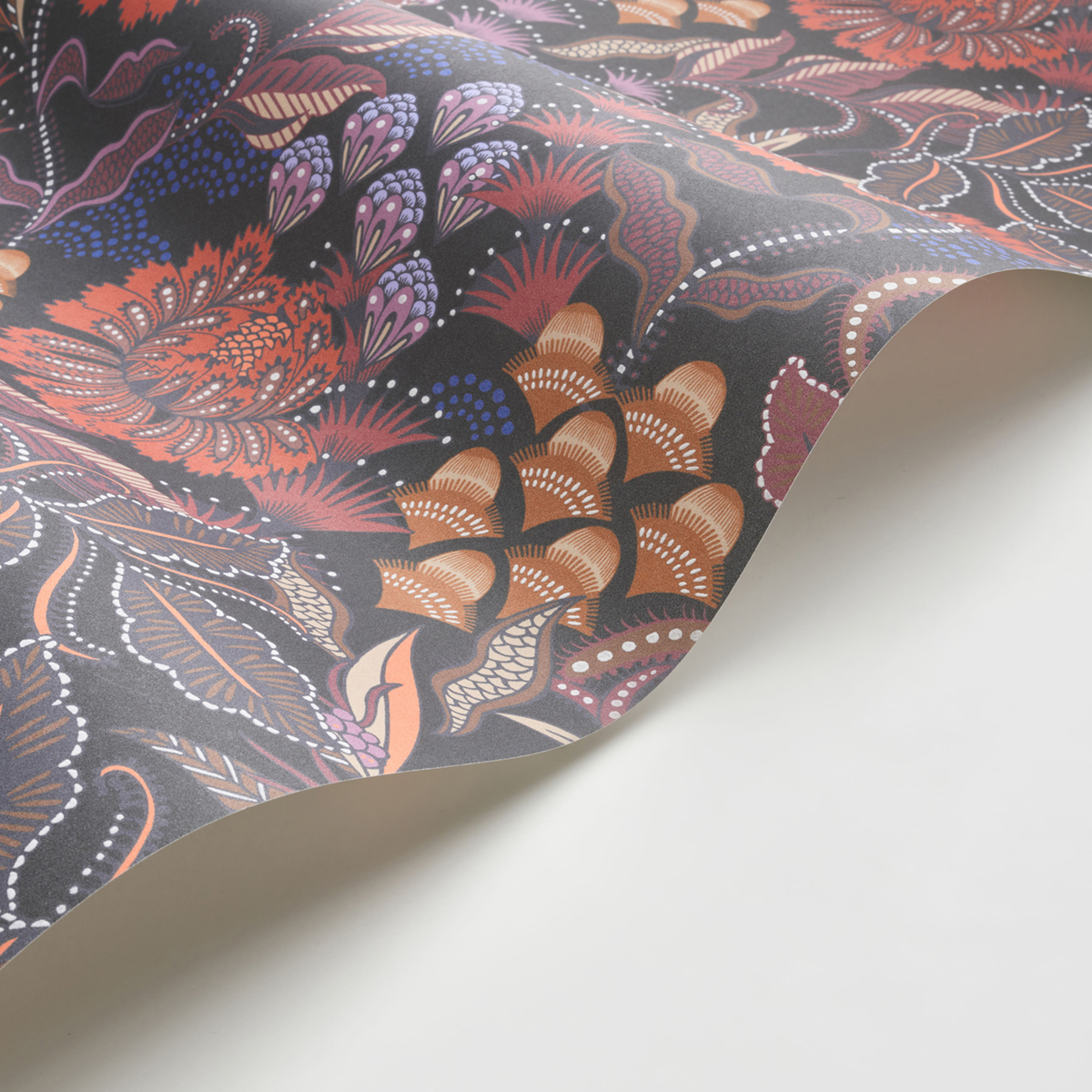 Papier peint Fleur Vintage Bloomsbury rouille prune - Derby de Casadéco AMBV | Réf. DERB89288418