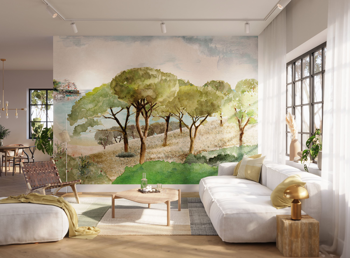 Papier peint panoramique Mer Song of Crickets S vert 300X250 - Wonderwalls 2 de Casadéco | Réf. WDWD200007507