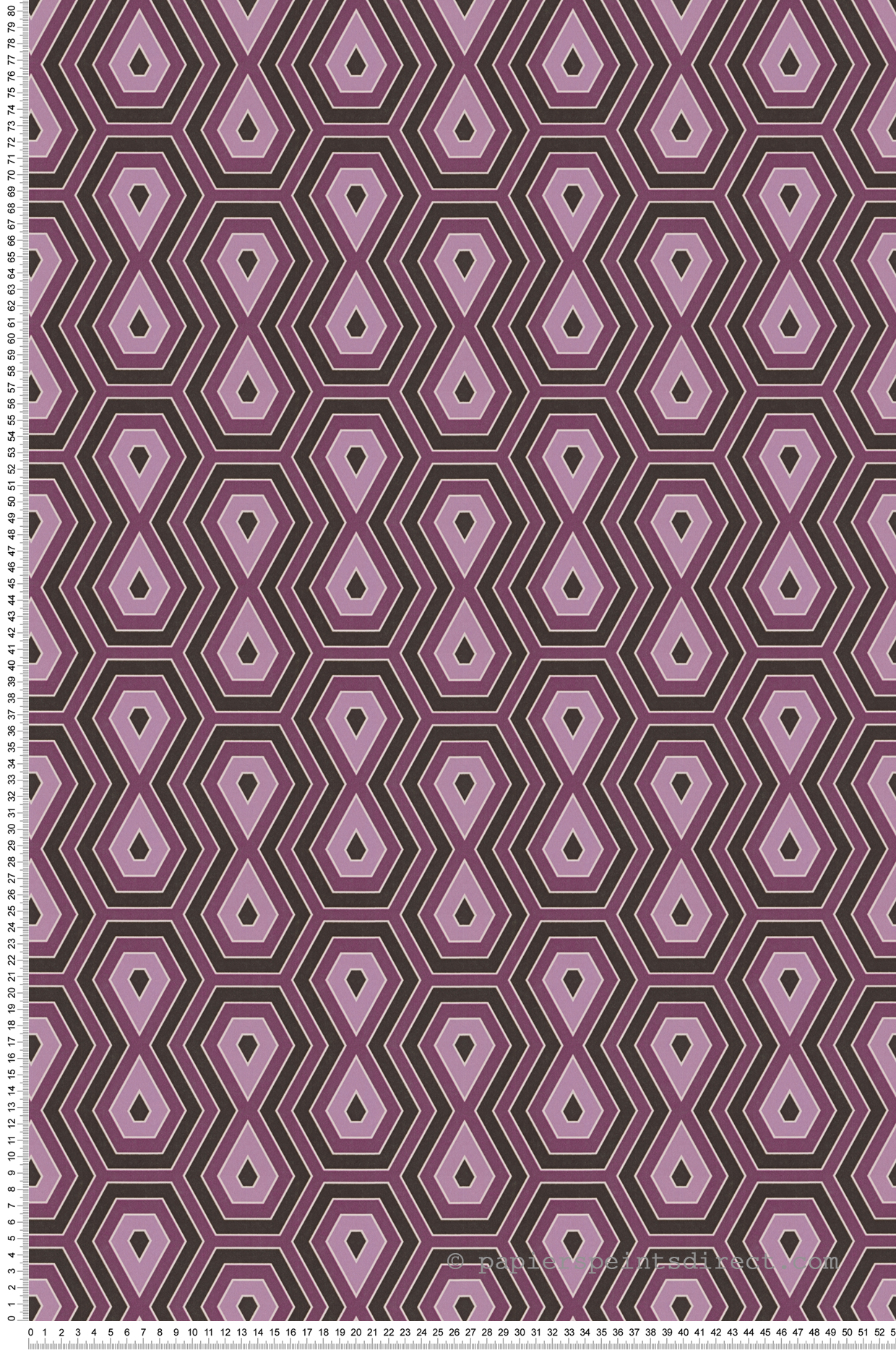 Papier peint Géométrique Sablier violet - Jungle Chic d'Architects Paper | Réf. 37707-3
