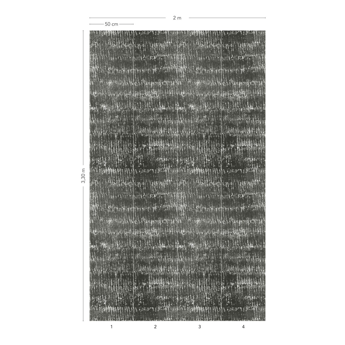 Papier peint panoramique Ecorce Gris 1/2/3/4 - Isidore Leroy