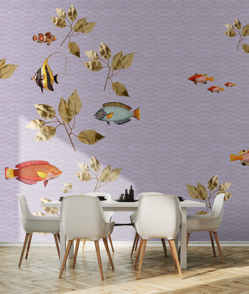 Papier peint panoramique Poissons Brillant Fish 2 - Référence DD114342 - Intissé 200g/m2 - Standard 400 x 270