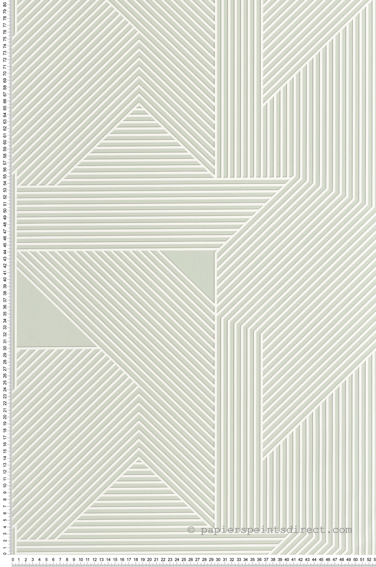 Papier peint Rayure Géométrique Mouvement vert d'eau blanc - Graphic de Casélio | Réf. GPC105547040