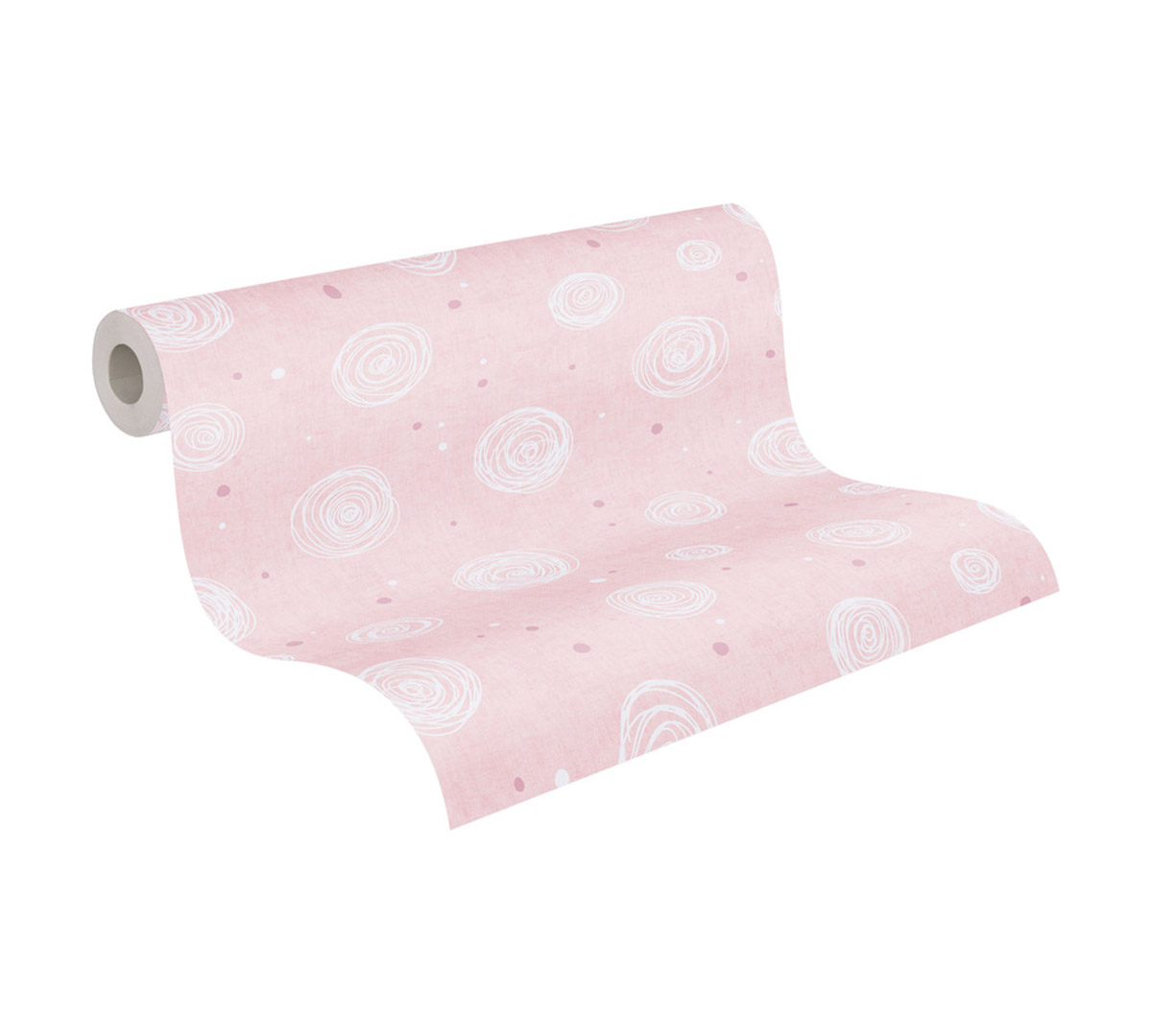 Papier peint Rond Bébé rose pâle - Lilly & Luis d'A.S. Création AMB8 | Réf. AS-771392