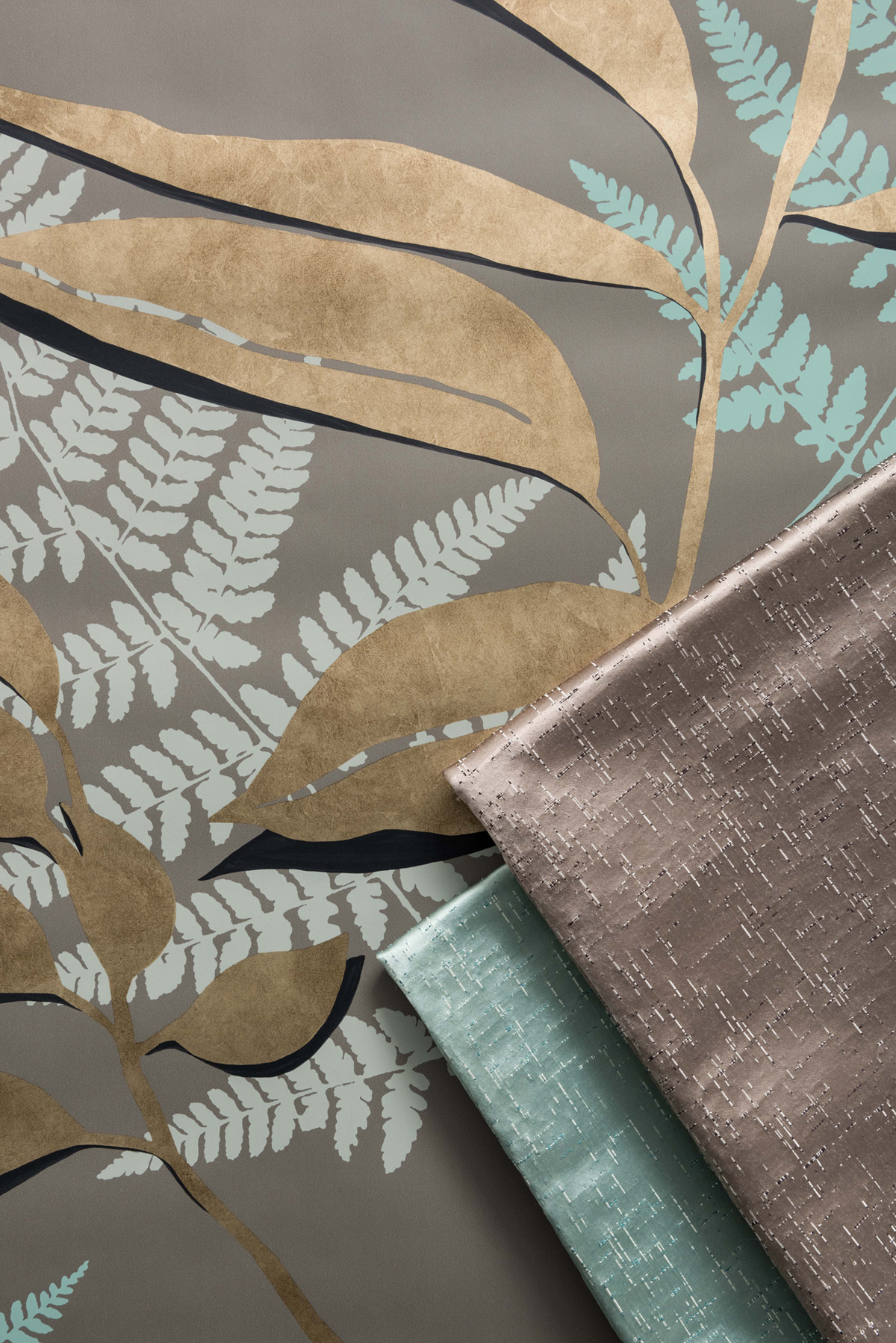 Papier peint Feuille d'Or cacao - Folium de Osborne & Little | Réf. OSB-W7331-06