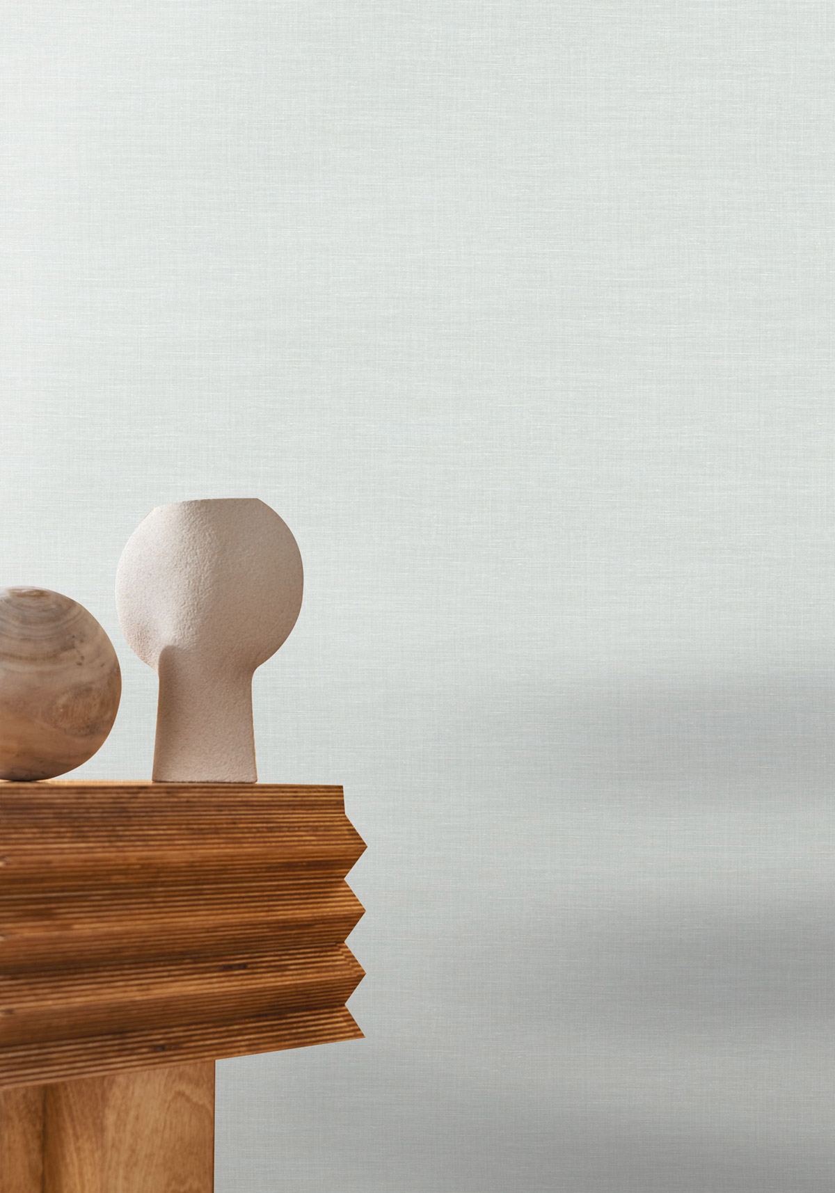 Papier peint Lin Shinok bleu polaire - Le Lin 3 de Casamance | Réf. CAS-F73810504