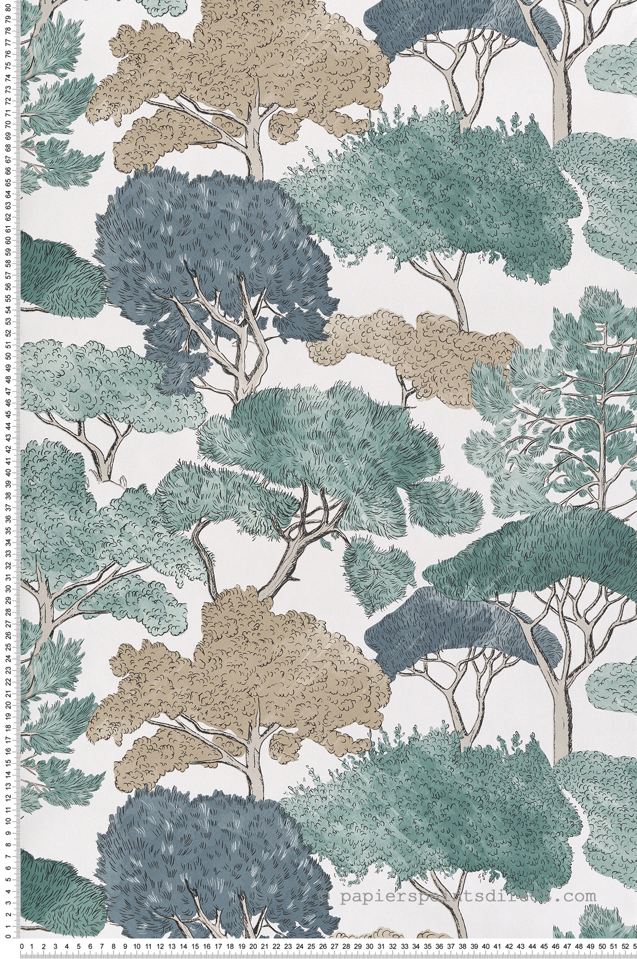 Papier peint Forêt Enchantée blanche - Jardin d'Eden de Lutèce | Réf. LTC-51202404