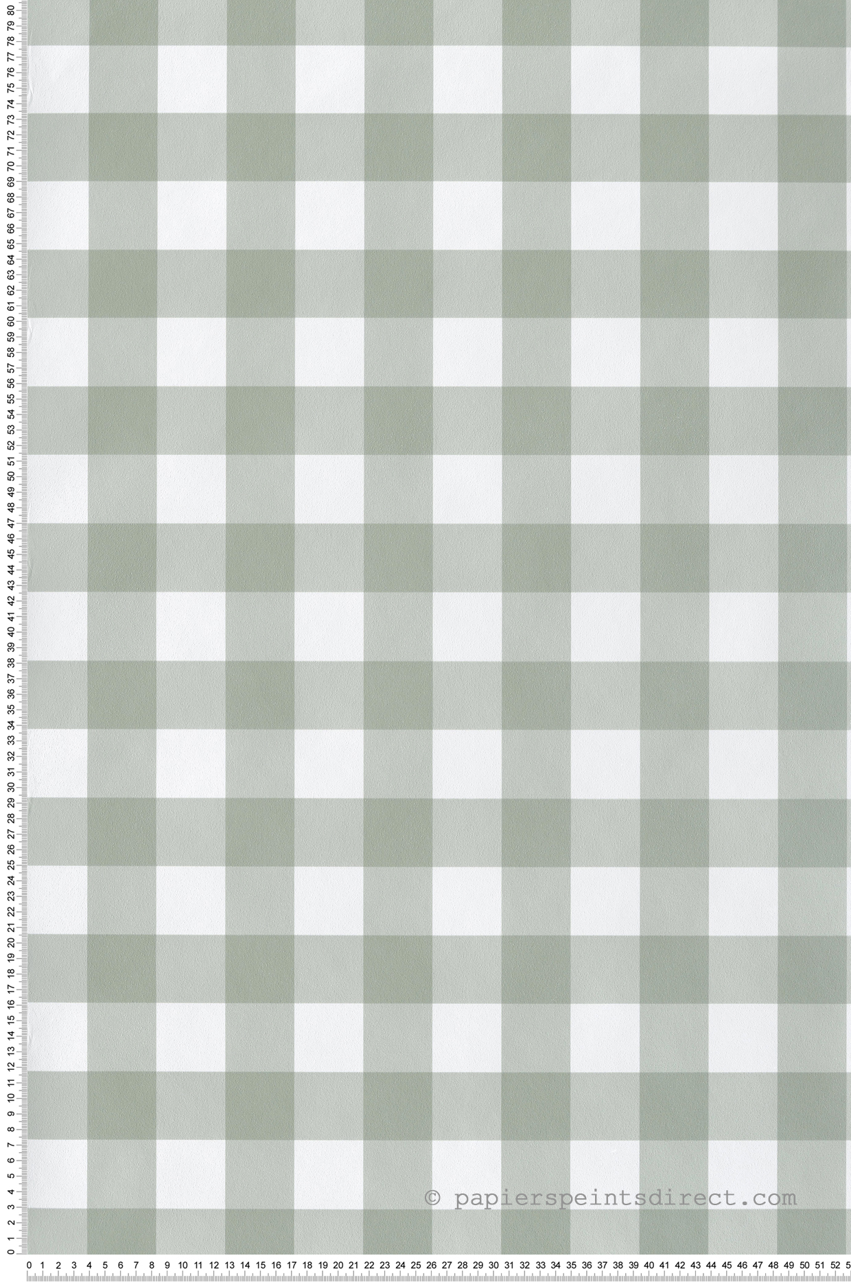 Papier peint Vichy Carreaux vert sauge - My Little Cottage de Montecolino | Réf. MC-M12375