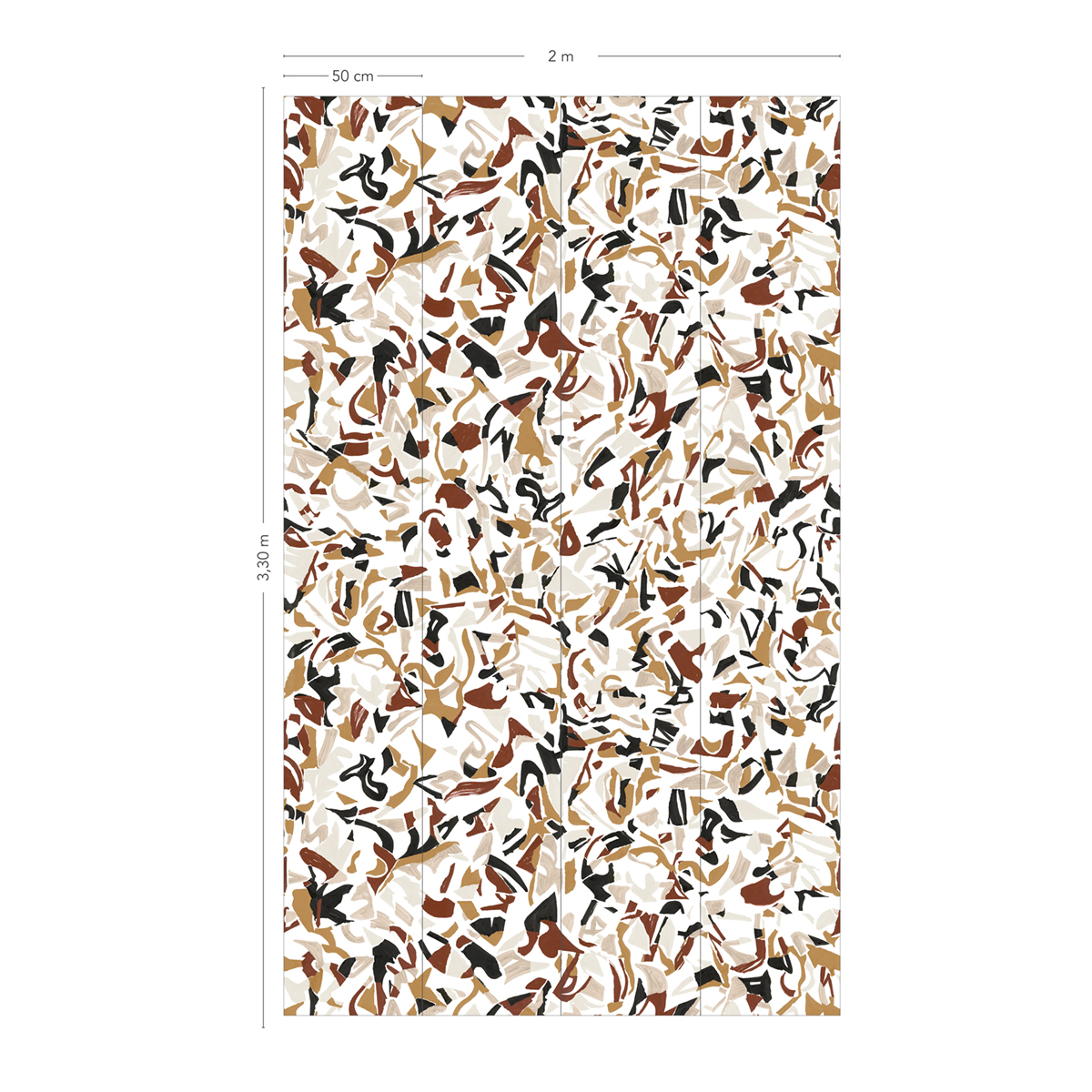 Papier peint panoramique Collage Abstrait Terre A - 1/2/3/4 AMBr - Isidore Leroy