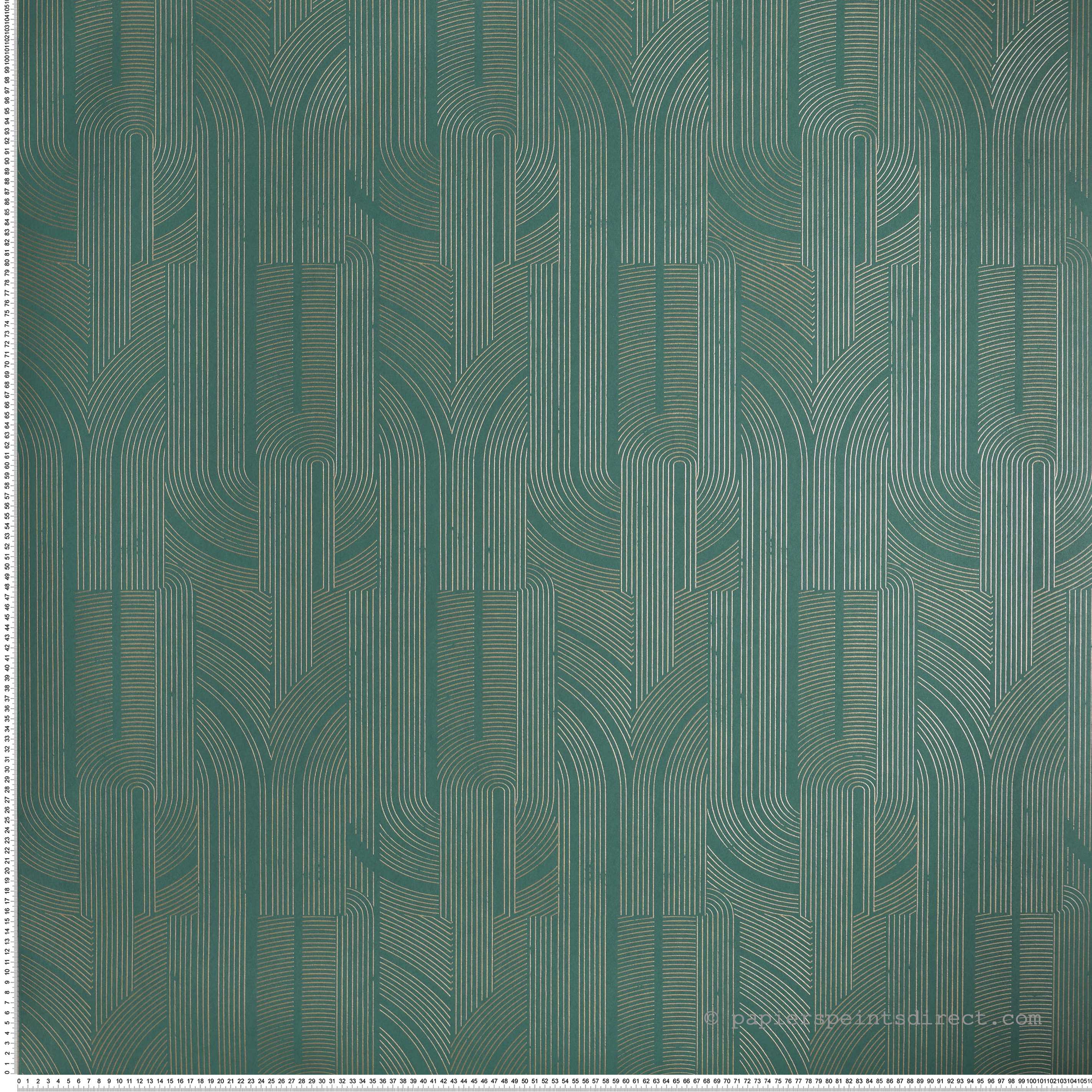 Papier peint Arche Porte émeraude doré - Faubourg des Lumières de Casamance | Réf. CAS-76282038