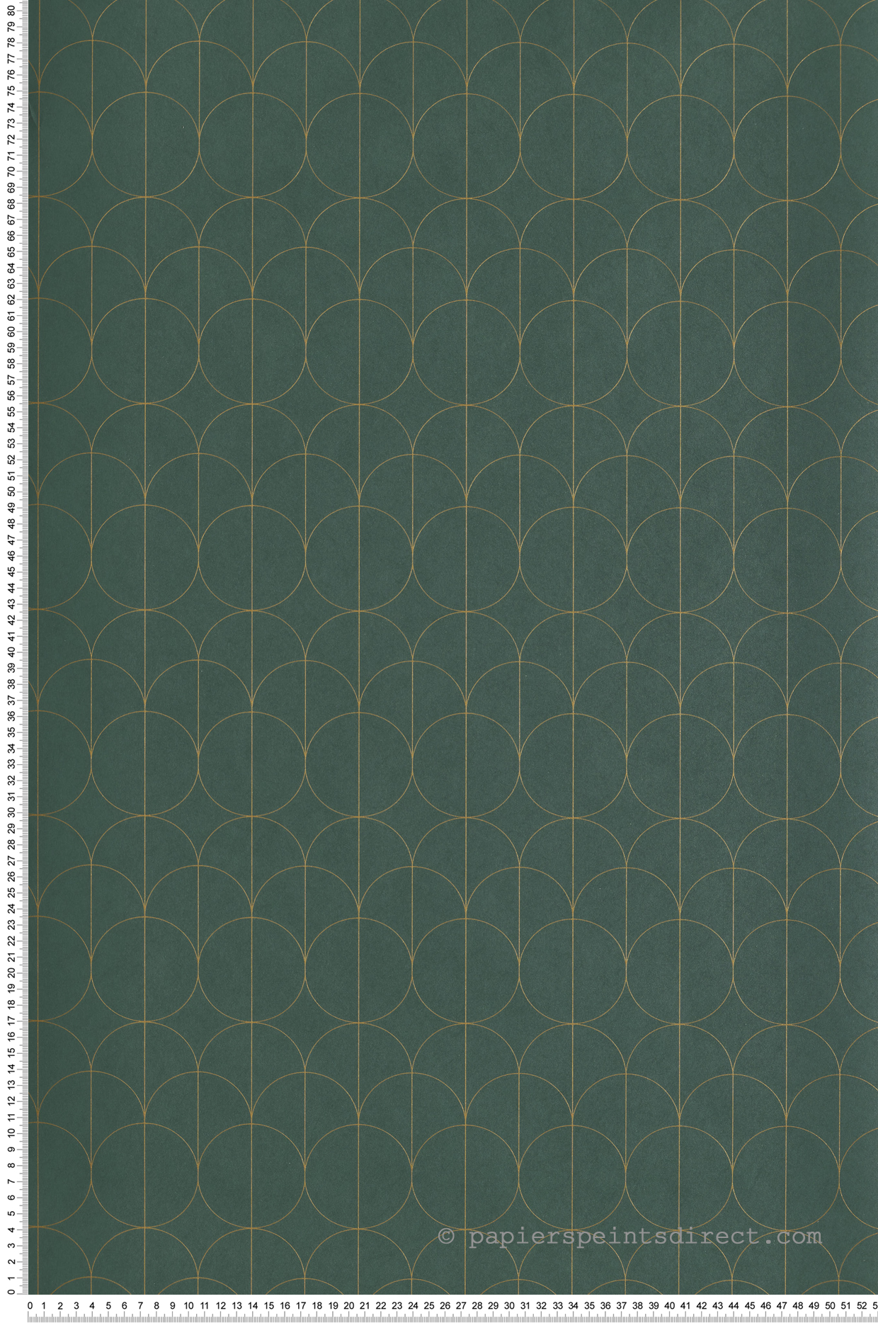 Papier peint Géométrique Reflet vert sapin - 1930 de Casadéco | Réf. MNCT85697505