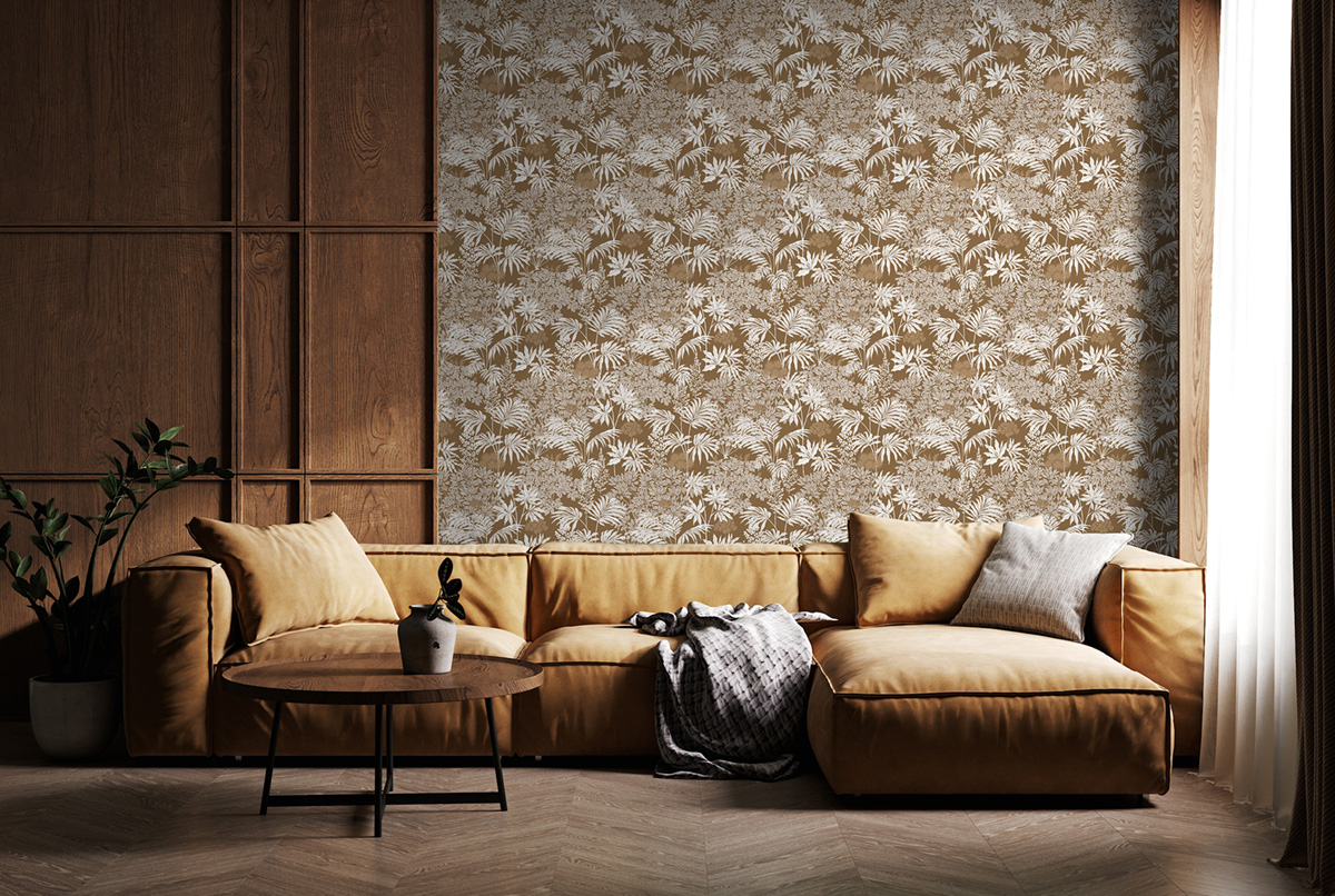 Papier peint Nature Sauvage marron cuivré - Les Essentiels de Lutèce | Réf. LTC-51250808