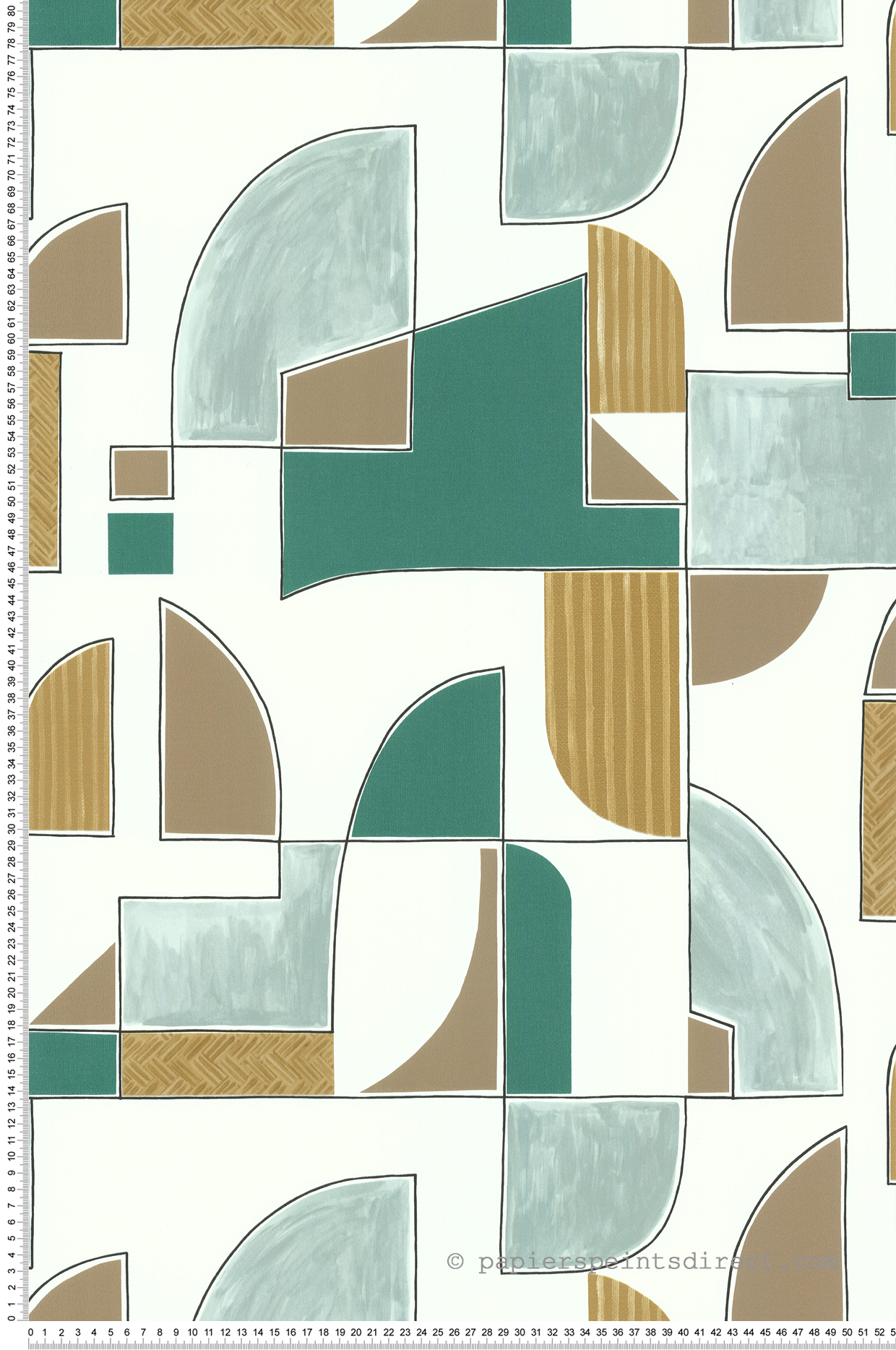 Papier peint Patchwork Macramé vert - Les Essentiels de Lutèce | Réf. LTC-51234904