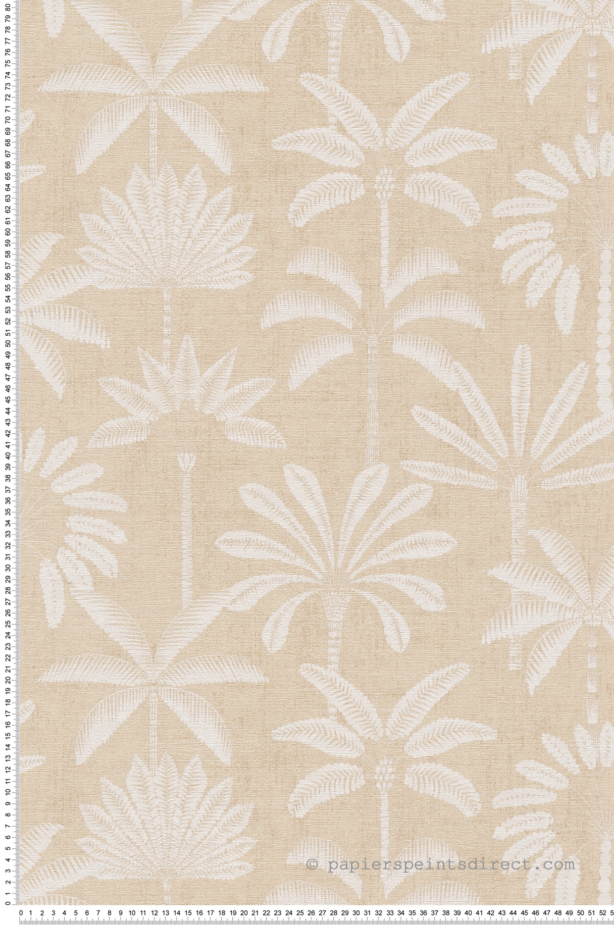 Papier peint Palmier Oasis blanc beige - Cuba 2 d'A.S. Création | Réf. AS-791631