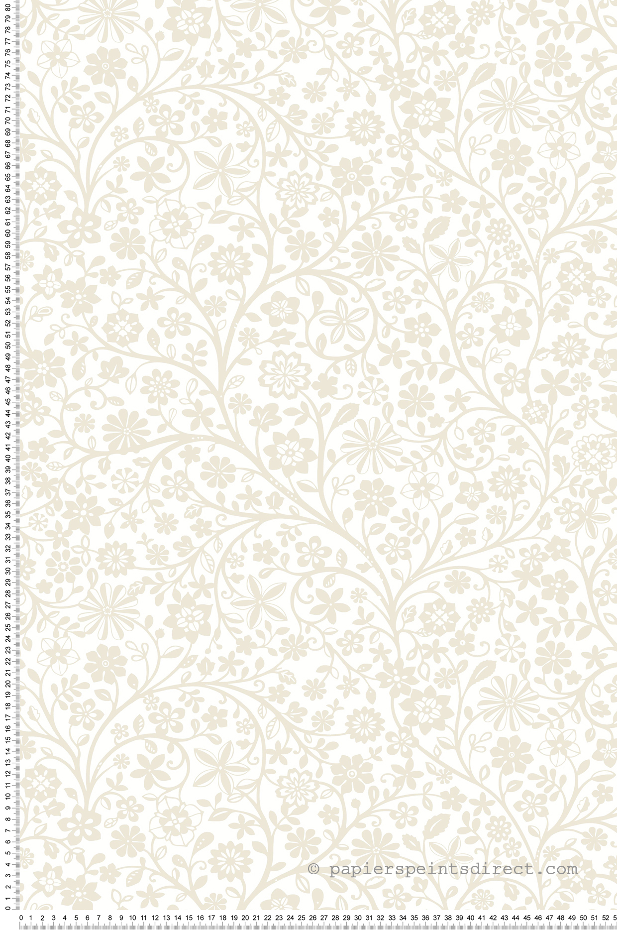 Papier peint Fleur Graphique Poetic Flowers beige - Once Upon A Time 2 de Casadéco | Réf. OUTD200831313