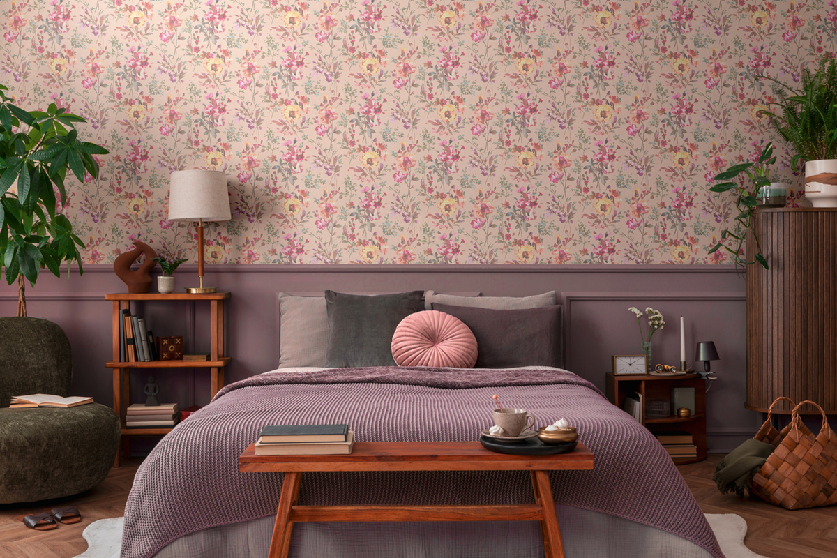 Papier peint Fleur Pétale Poetry rose doré - Cosmoliving d'A.S. Création AMB3 | Réf. AS-790613