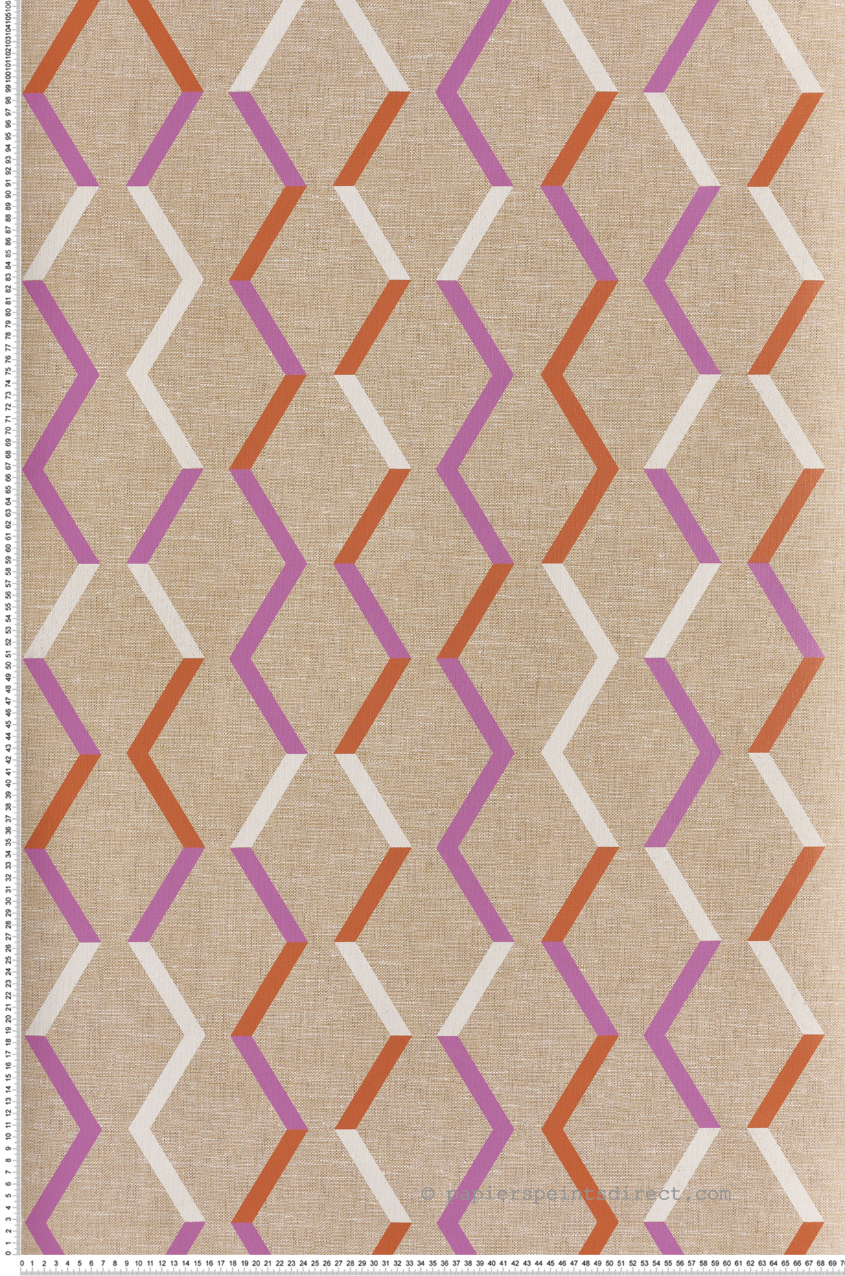 Papier peint Zigzag Graphique magenta orange - Joy de Masureel | Réf. MAS-JOY004