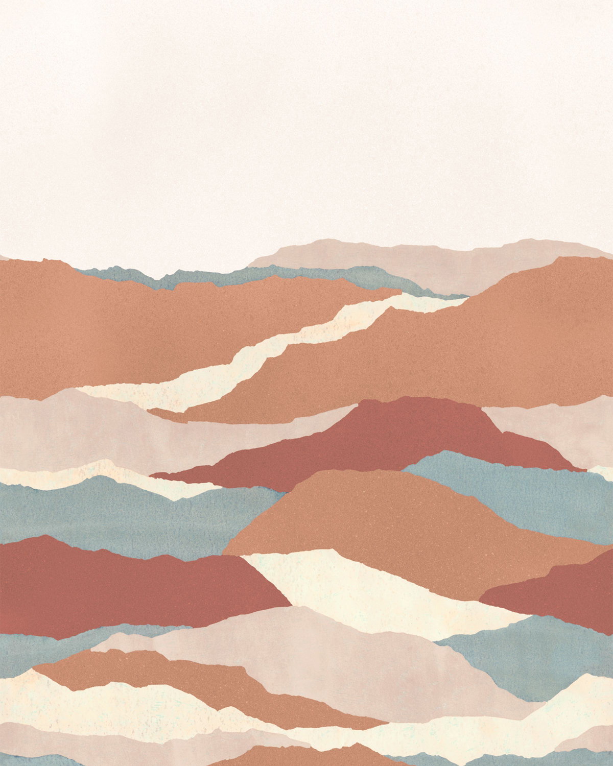 Papier peint panoramique Montagne Vinicunca S terracotta 200x250 - Wonderwalls de Casadéco | Réf. WDWS88932705