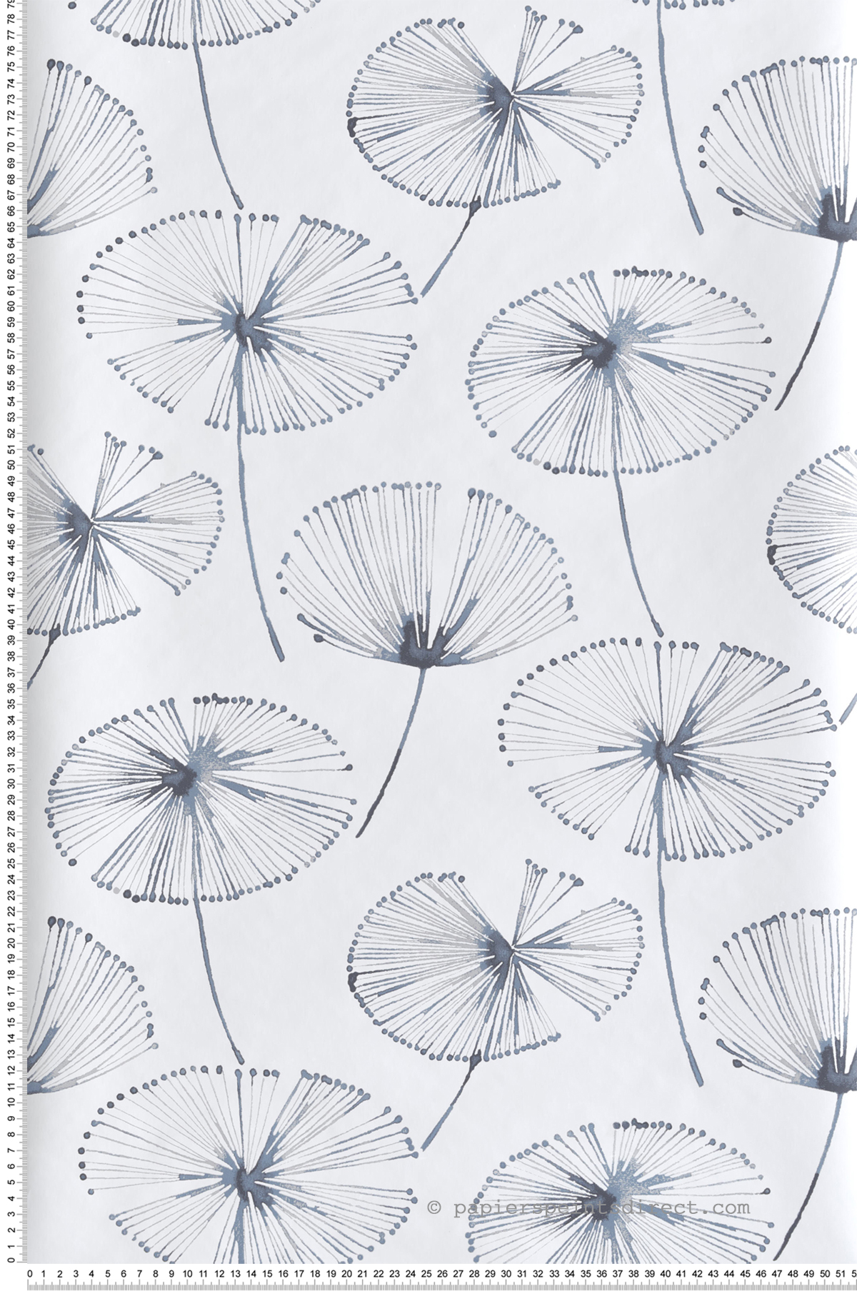 Papier peint adhésif Pétale Stylisé bleu - Les Adhésifs de Lutèce | Réf. LTC-NU2683