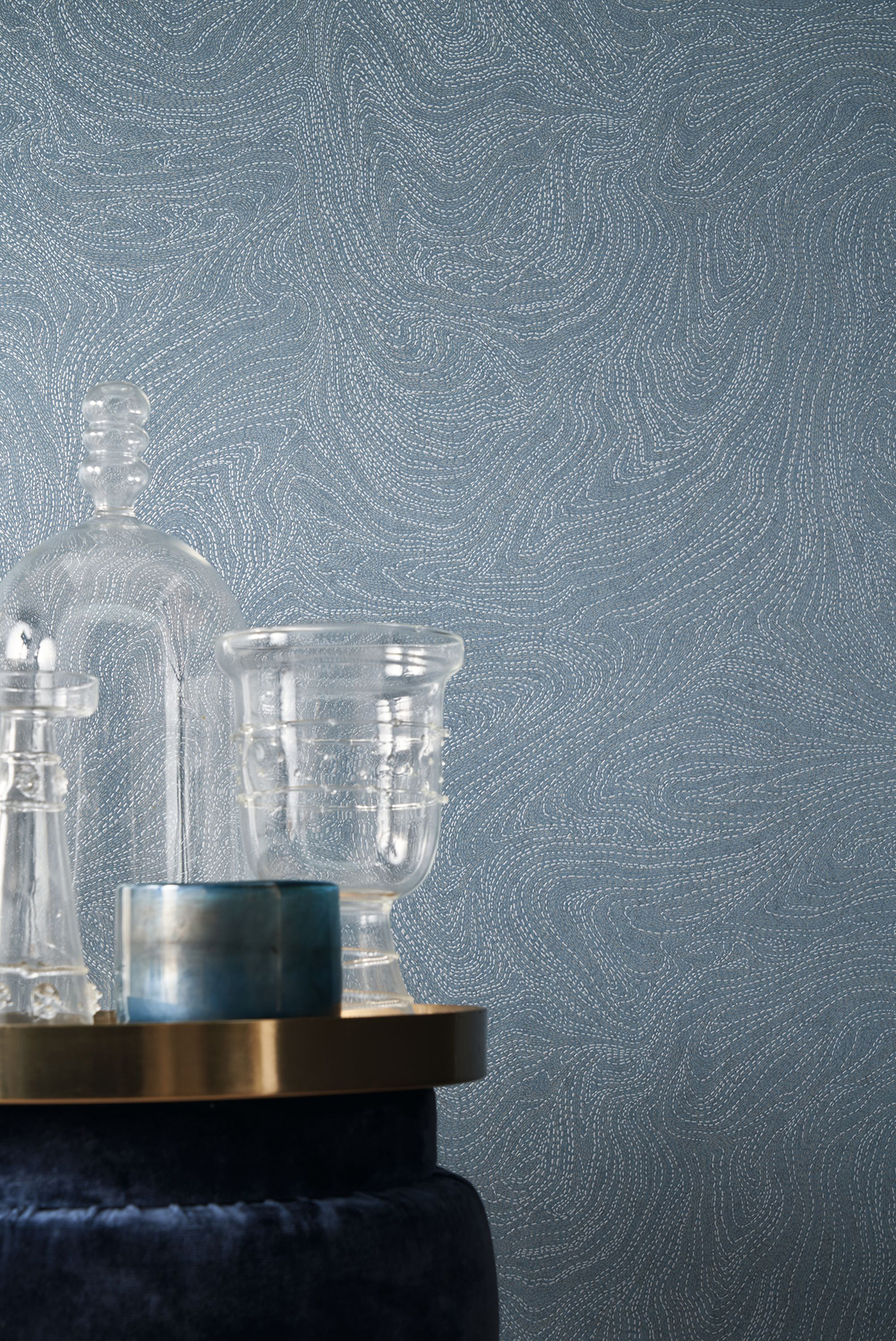 Papier peint Voie Lactée bleu doré - Nuit d'Orient de Casamance AMB2 | Réf. CAS-75414078