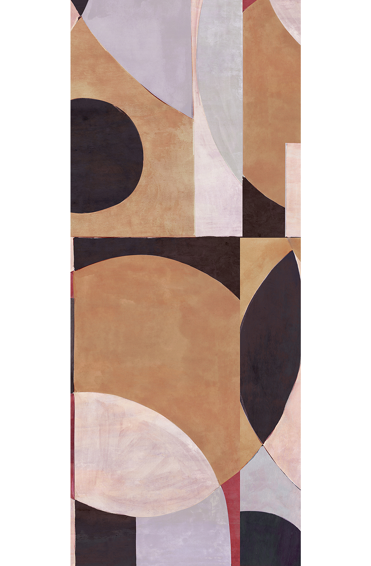 Papier peint panoramique Géométrique Patina bordeaux - D H260 - Wall Designs IV de Masureel | Réf. MAS-DG4ILA1014-260