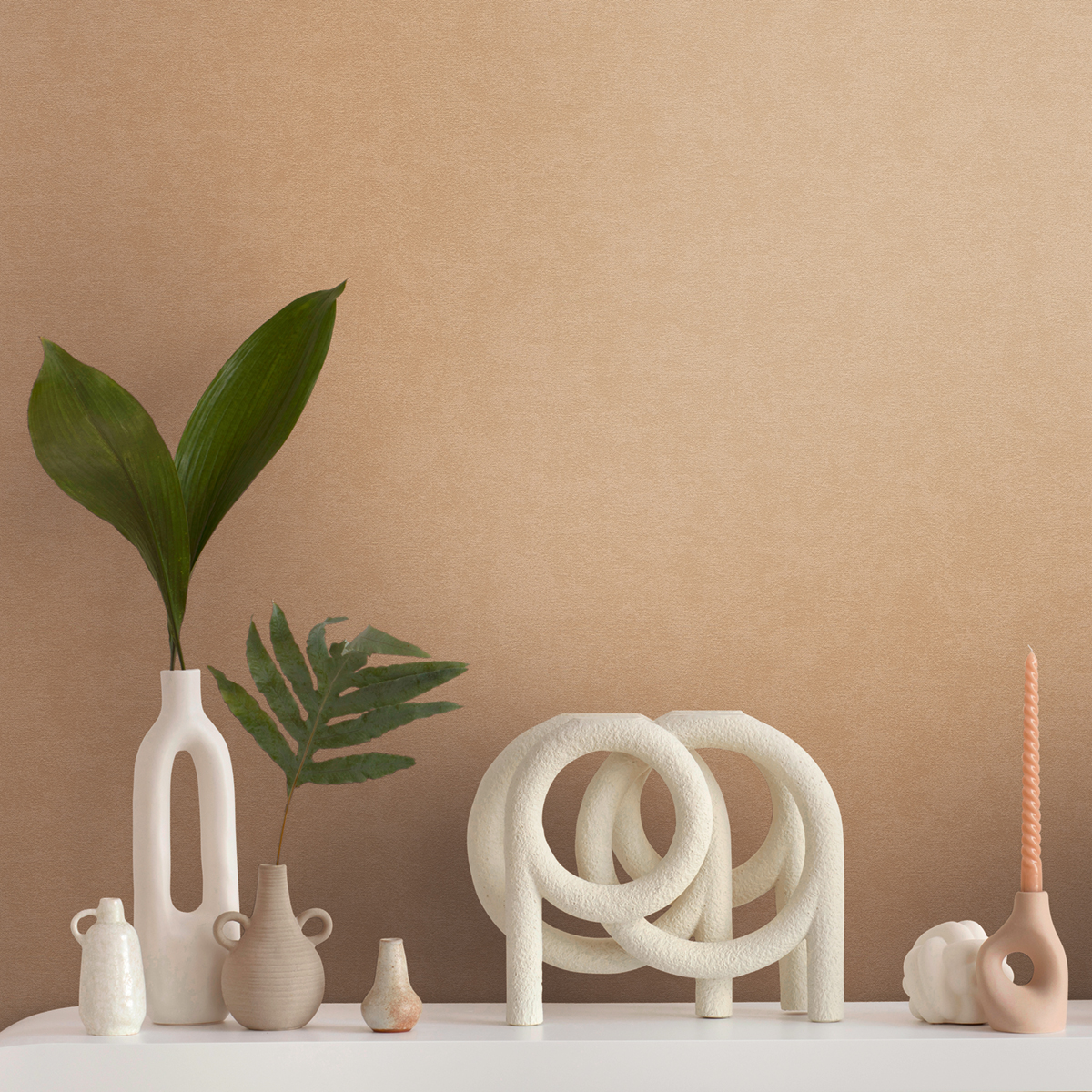 Papier peint Uni Suédine beige vanille - French Affair d'A.S. Création | Réf. AS-399385