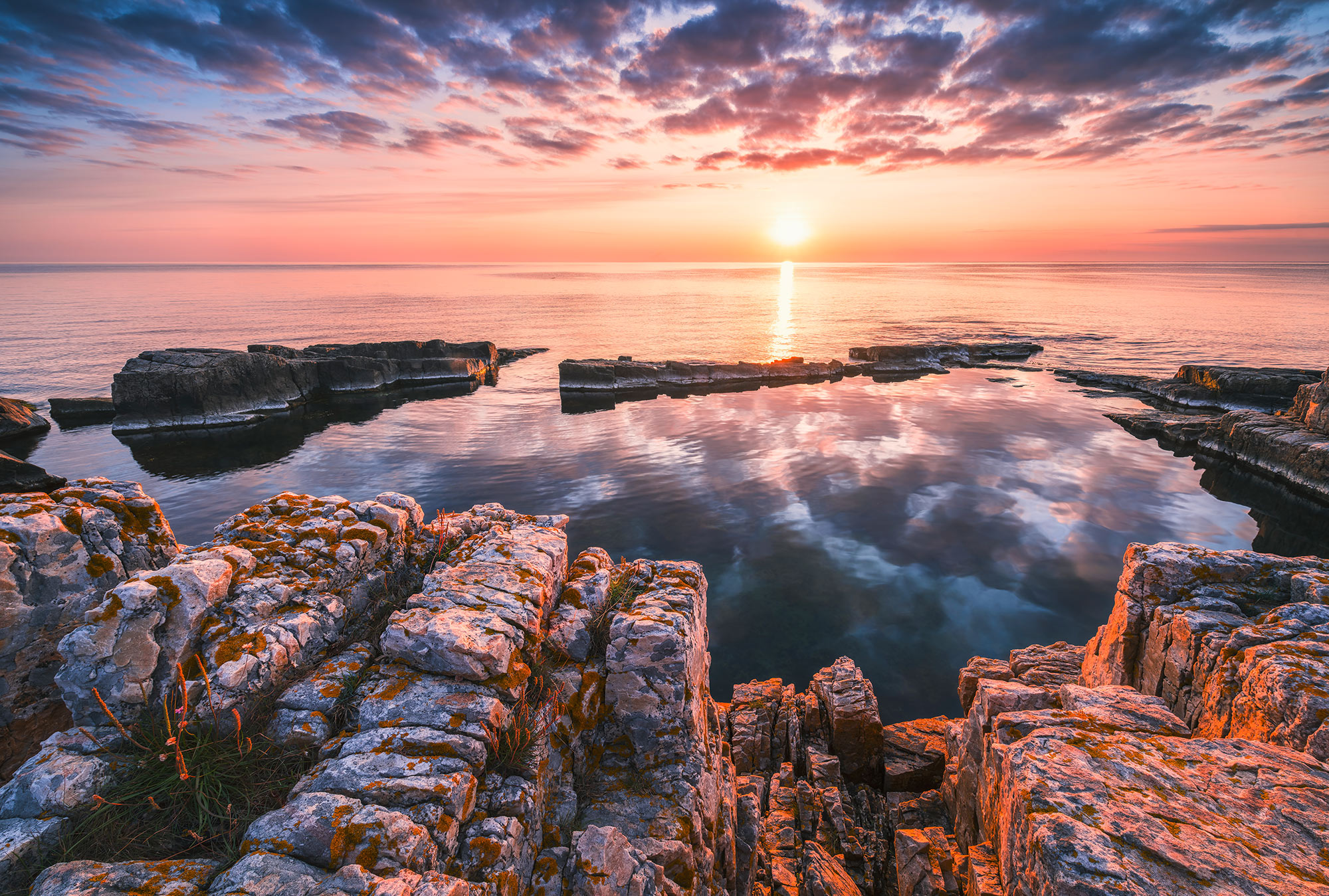 Papier peint panoramique Spiegelküste - Papier peint Komar Home