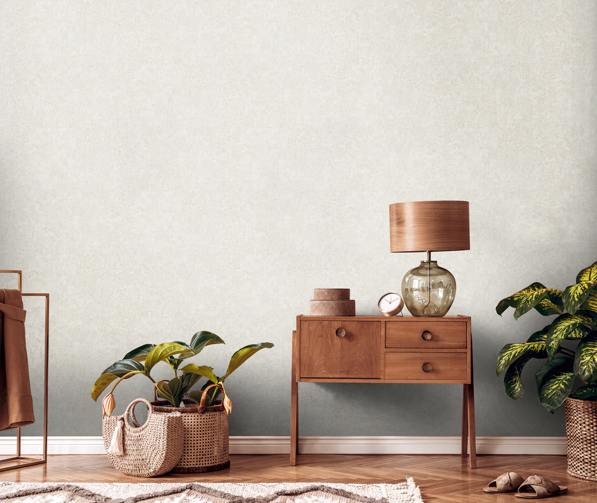 Papier peint Métal Stone écru nacré - Metropolitan Stories 3 d'A.S. Création AMB2 |  Réf. AS-391104