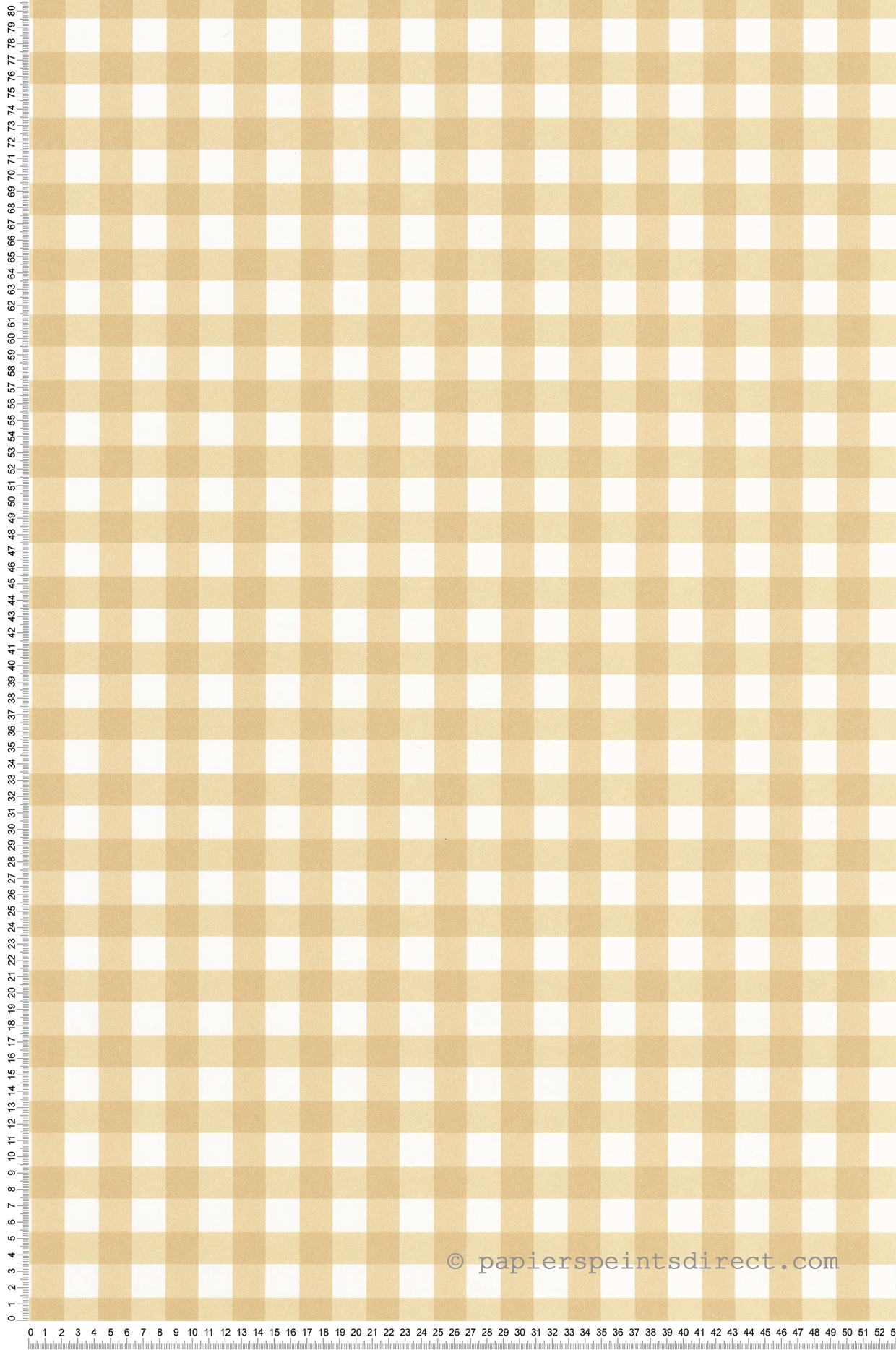 Papier peint Vichy Buvard jaune sable - Flower Market de Casadéco | Réf. FLOM89261327