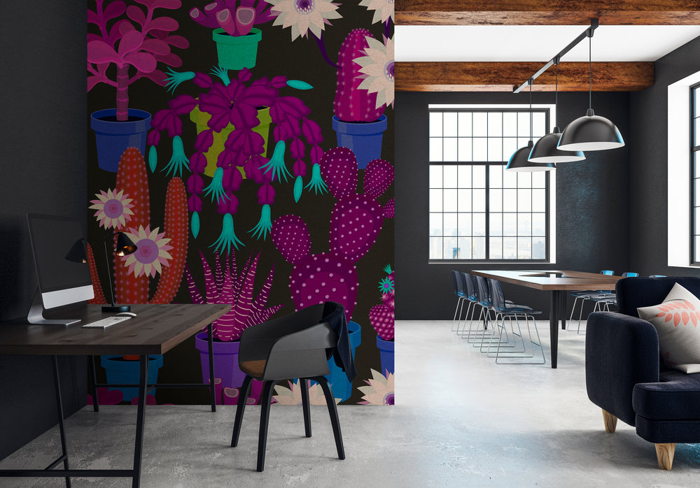 Papier peint panoramique Cactus Garden 1 AMB - Référence DD114142 - Intissé 200g/m2 - Standard 400 x 270