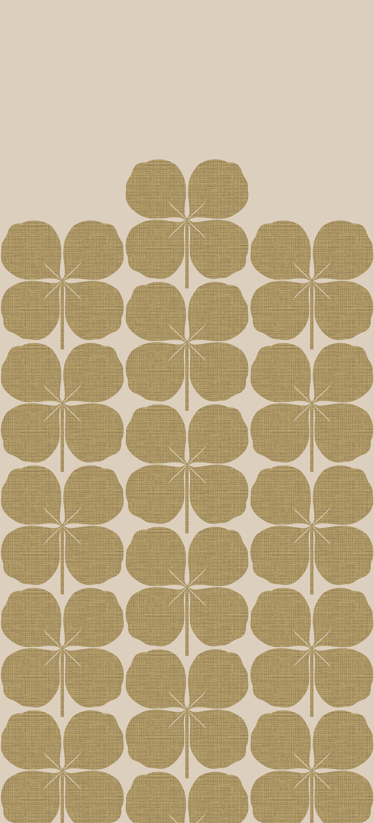 Papier peint panoramique Trèfle à 4 Feuilles Bonheur Sienne A - 1/2/3 - Isidore Leroy