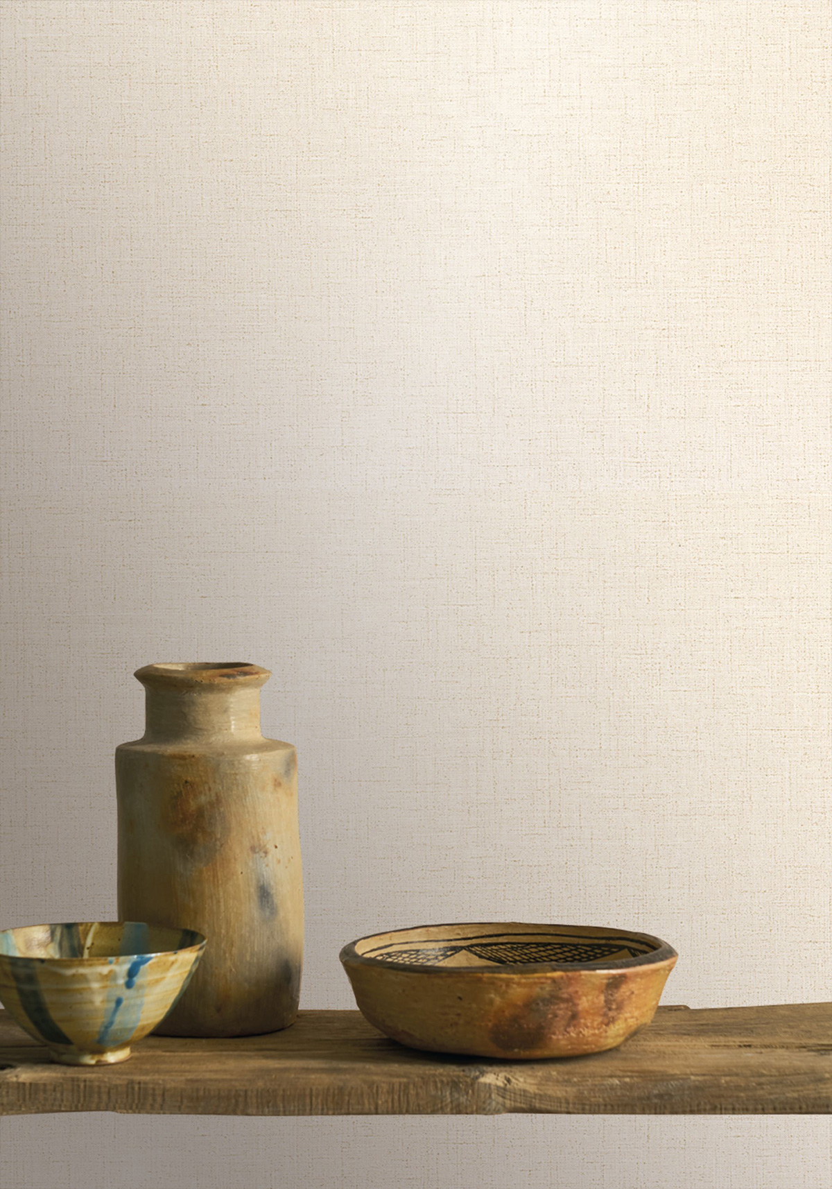 Papier peint Lin Ankaa blanc pétale doré - Le Lin 3 de Casamance AMB2 | Réf. CAS-A75238752