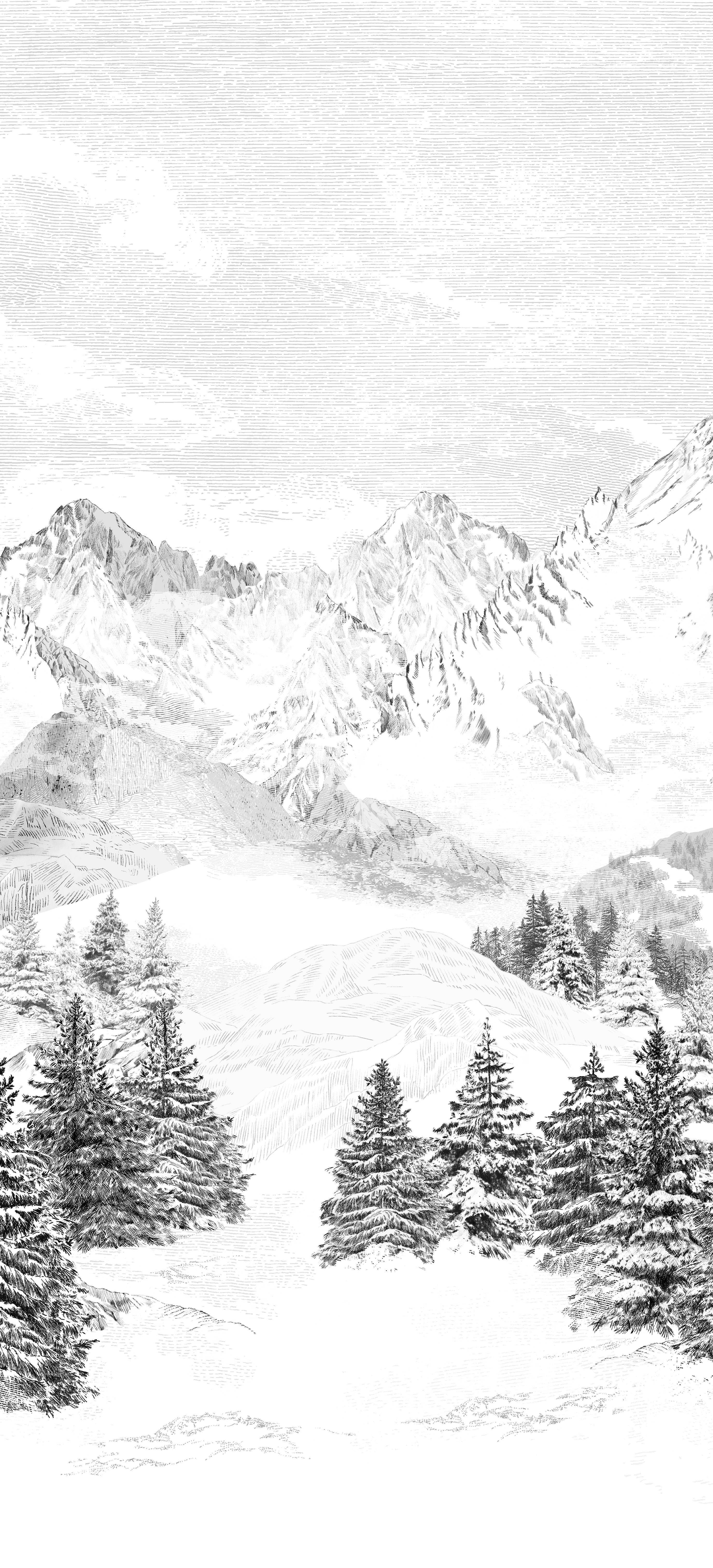 Papier peint panoramique montagne Les Cimes B - 4/5/6 - Isidore Leroy