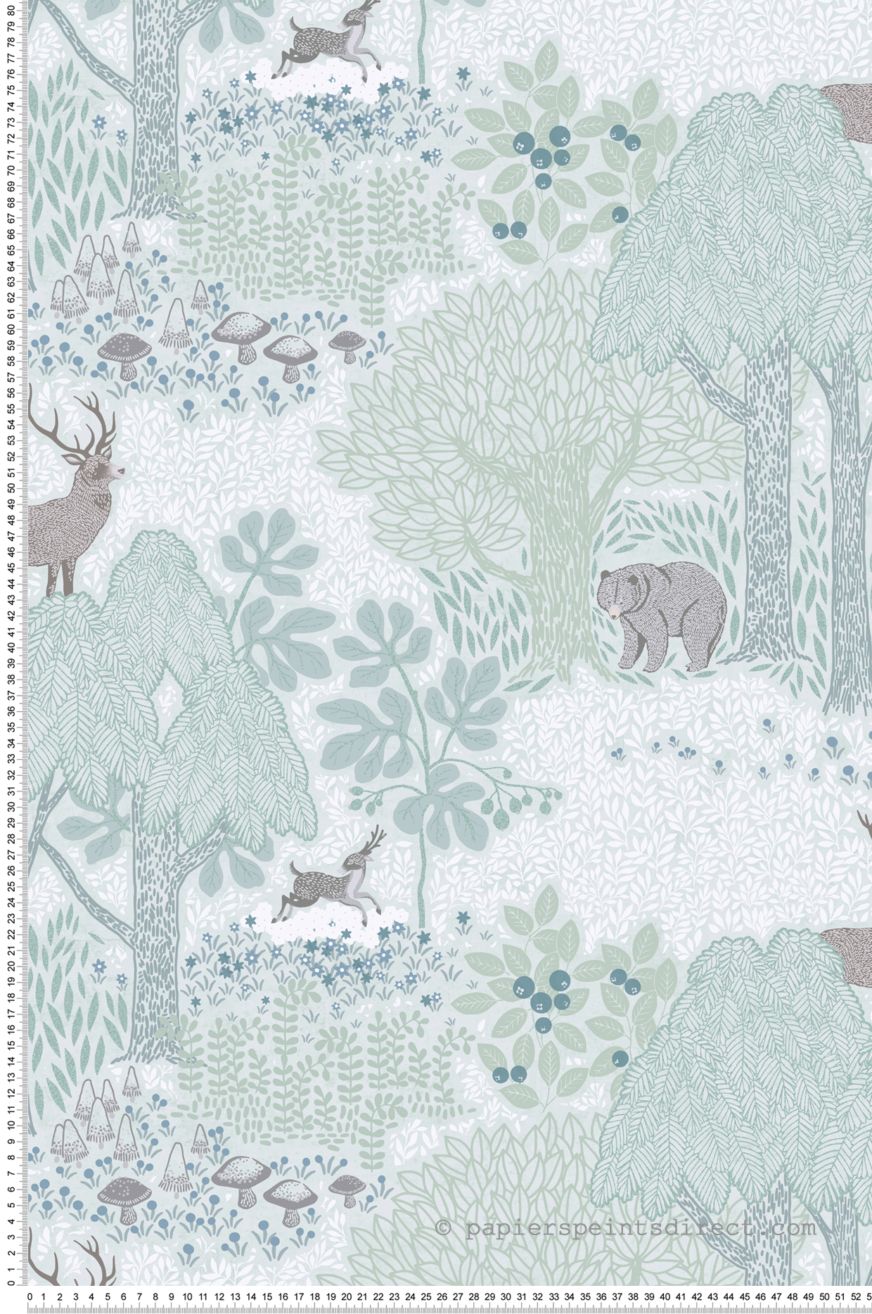 Papier peint Nature Sauvage vert amande - Lilly & Luis d'A.S. Création | Réf. AS-771331