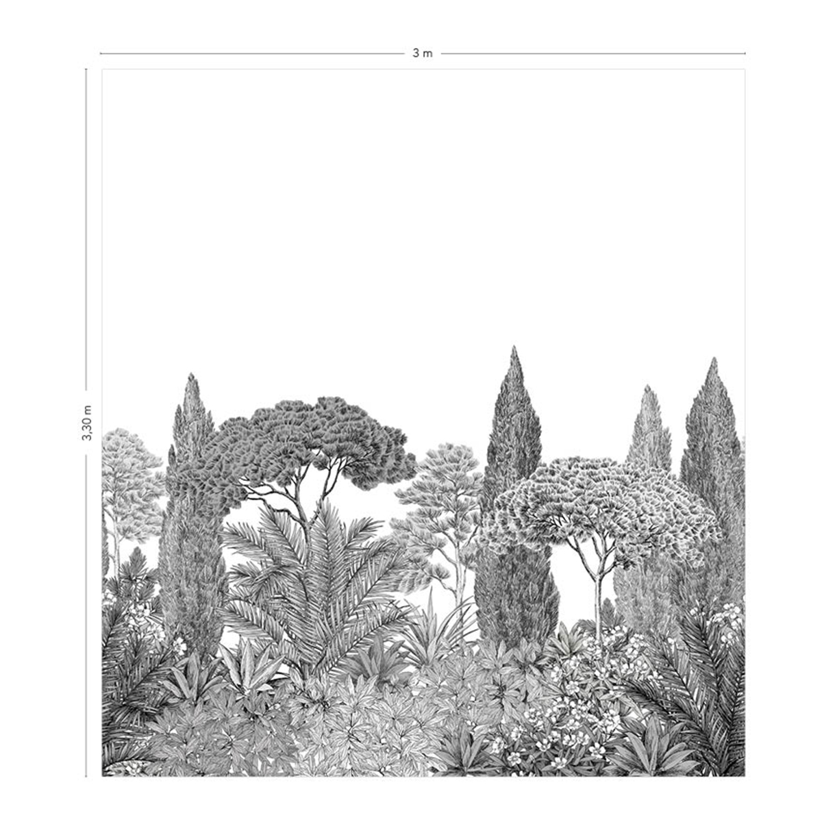 Papier peint panoramique Riviera Grisaille A+B - 1/2/3/4/5/6 - Isidore Leroy AMB