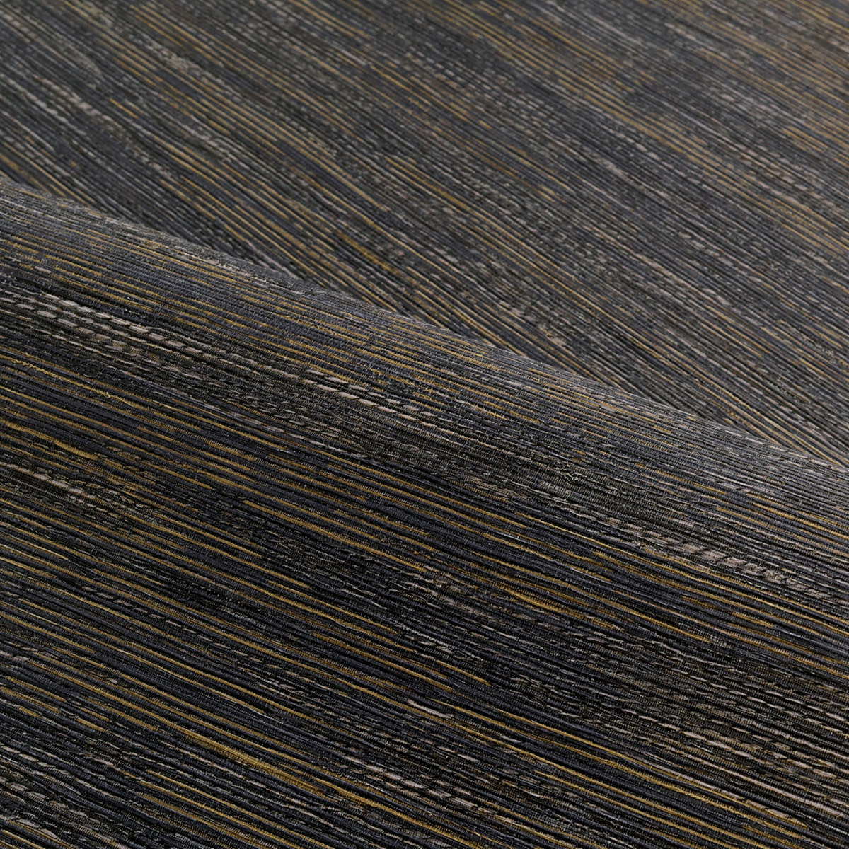 Papier peint Faux Uni Tissage Tatami noir - Le Jacquard de Casamance AMB3| Réf. CAS-C75342752