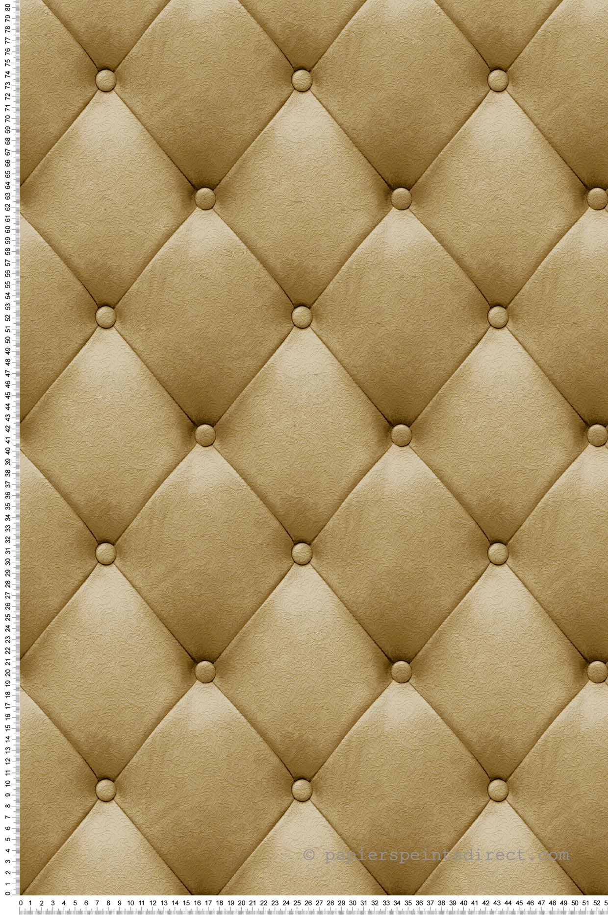 Papier Peint Capiton Cuir ocre - Artifice d'Ugépa | Réf. UGP-M76202