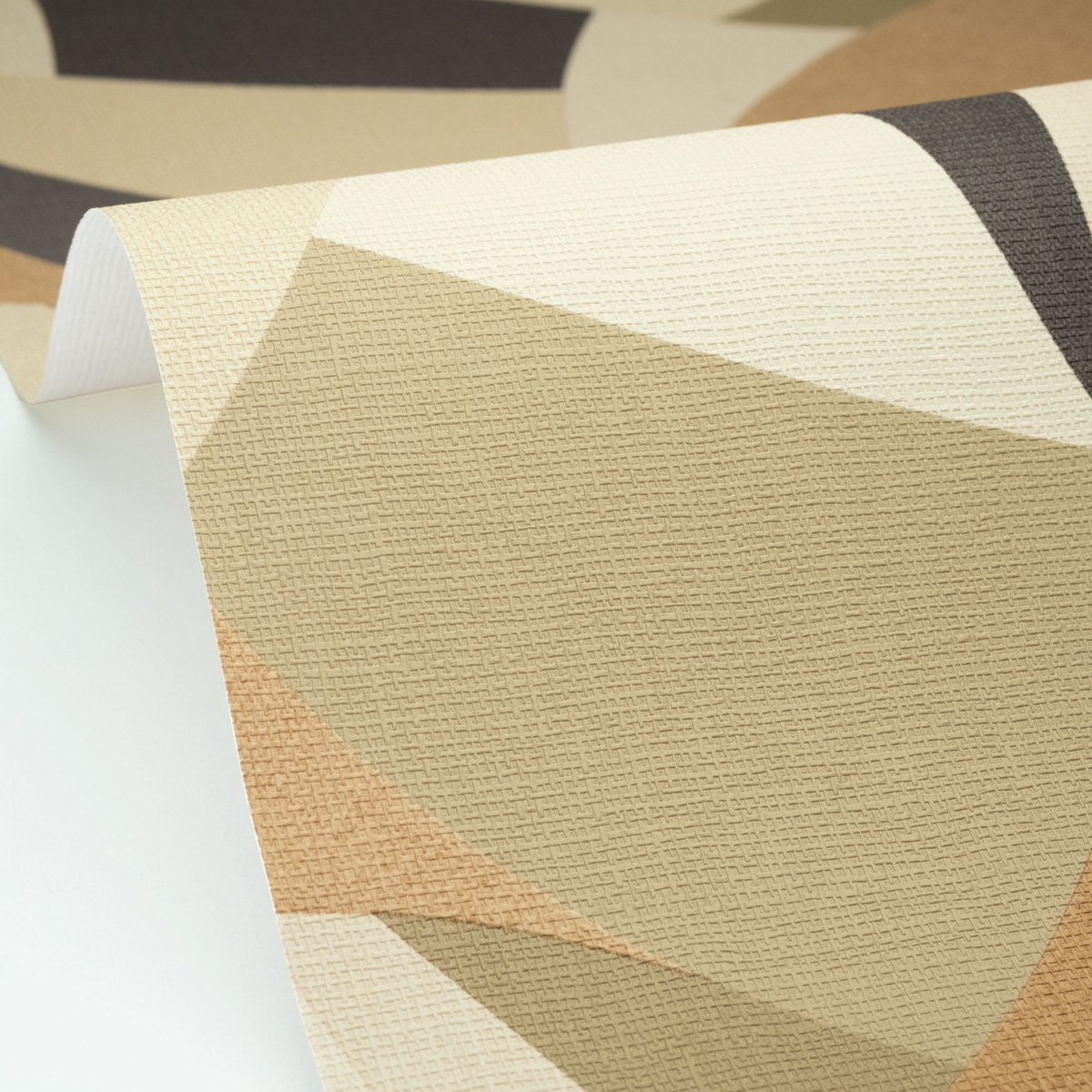 Papier peint Abstrait Tissage Concerto vert amande camel - Symphony de Casélio AMB4| Réf. SYM107007152