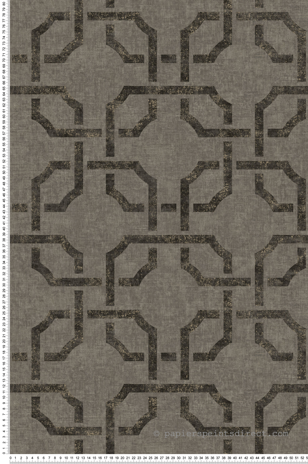 Papier peint Géométrique Mosaïque taupe et doré - Vienne de Casadéco | Réf. VIEN87359729